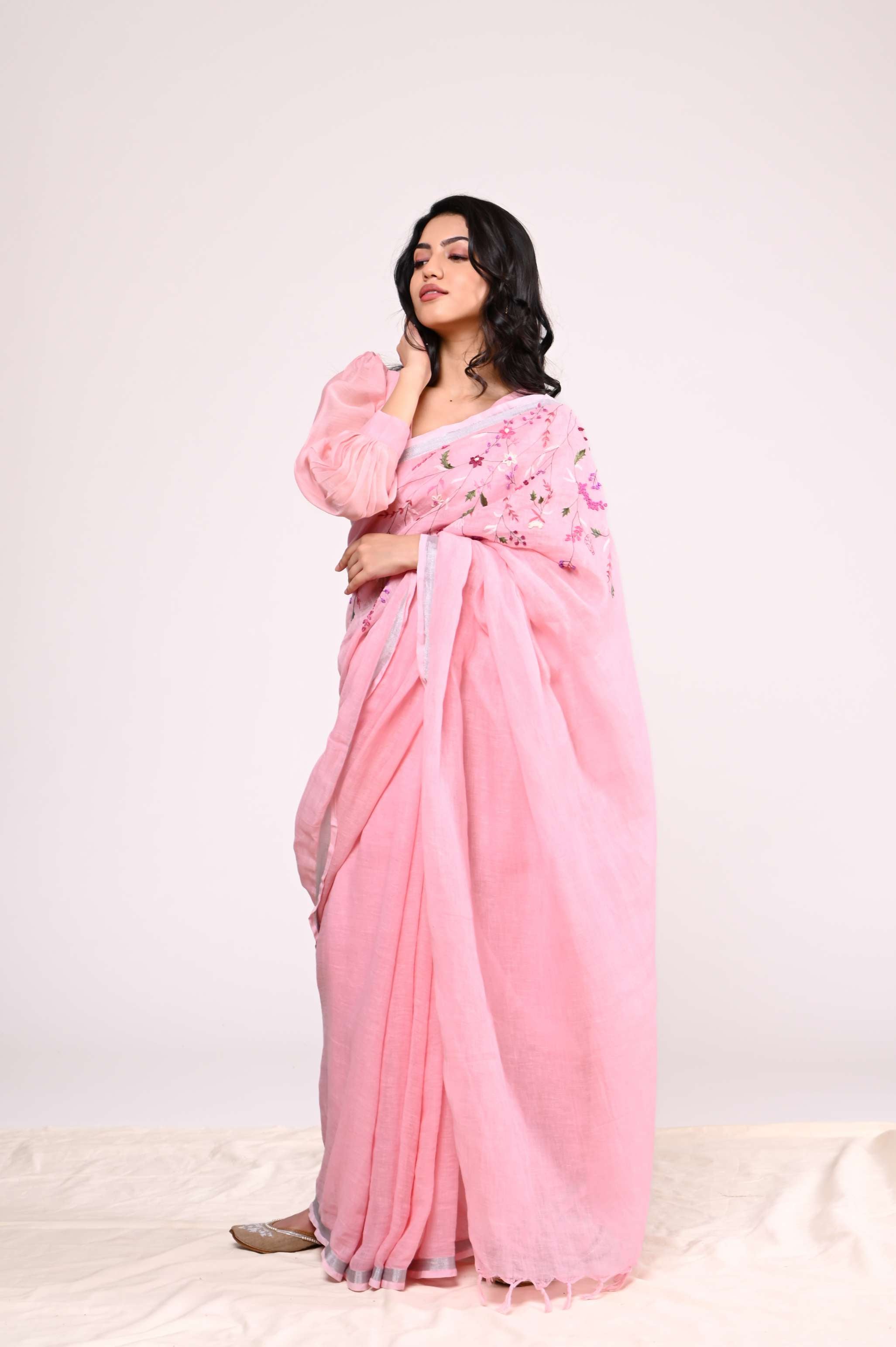 Roza Linen Sari