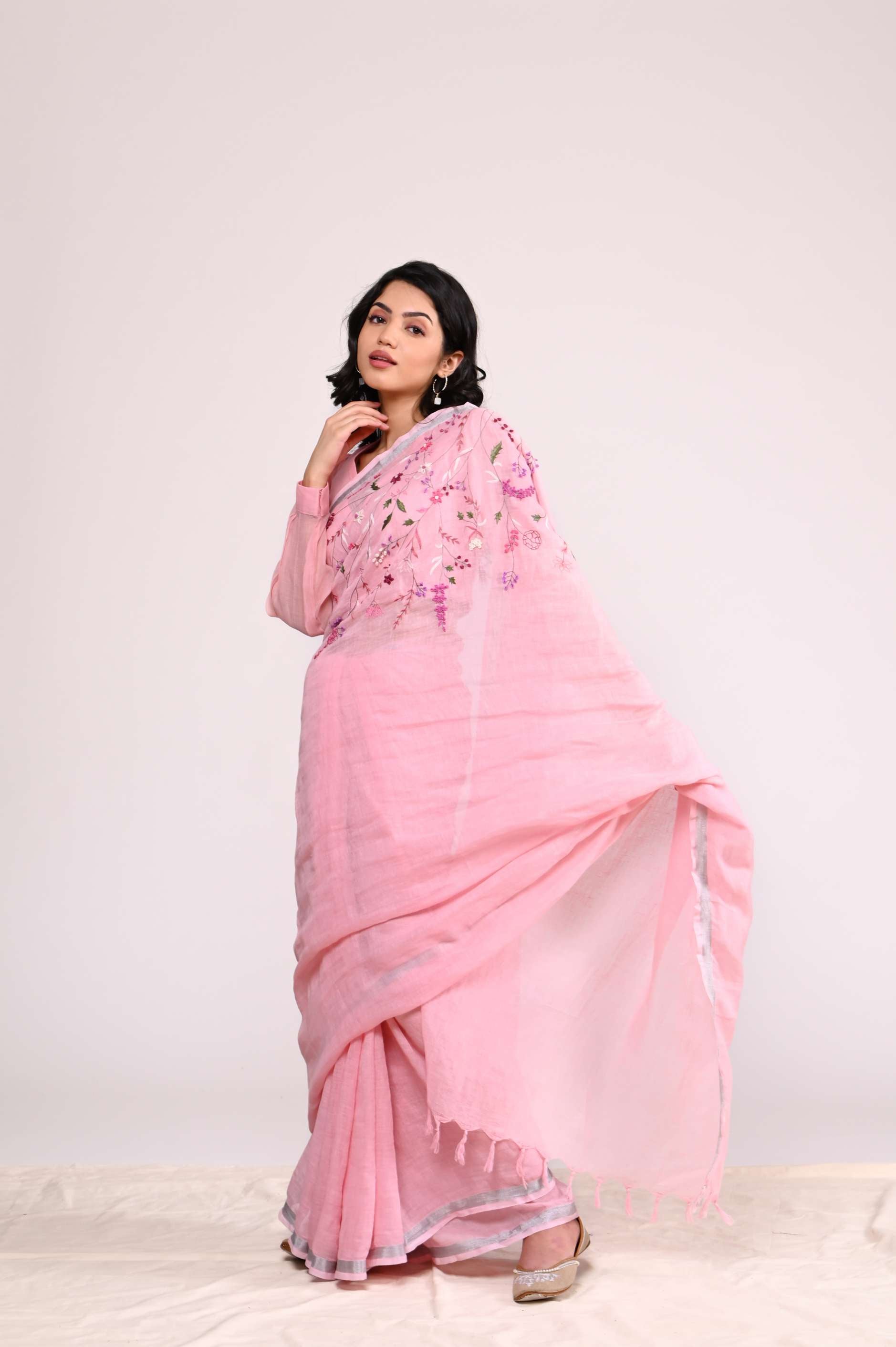 Roza Linen Sari