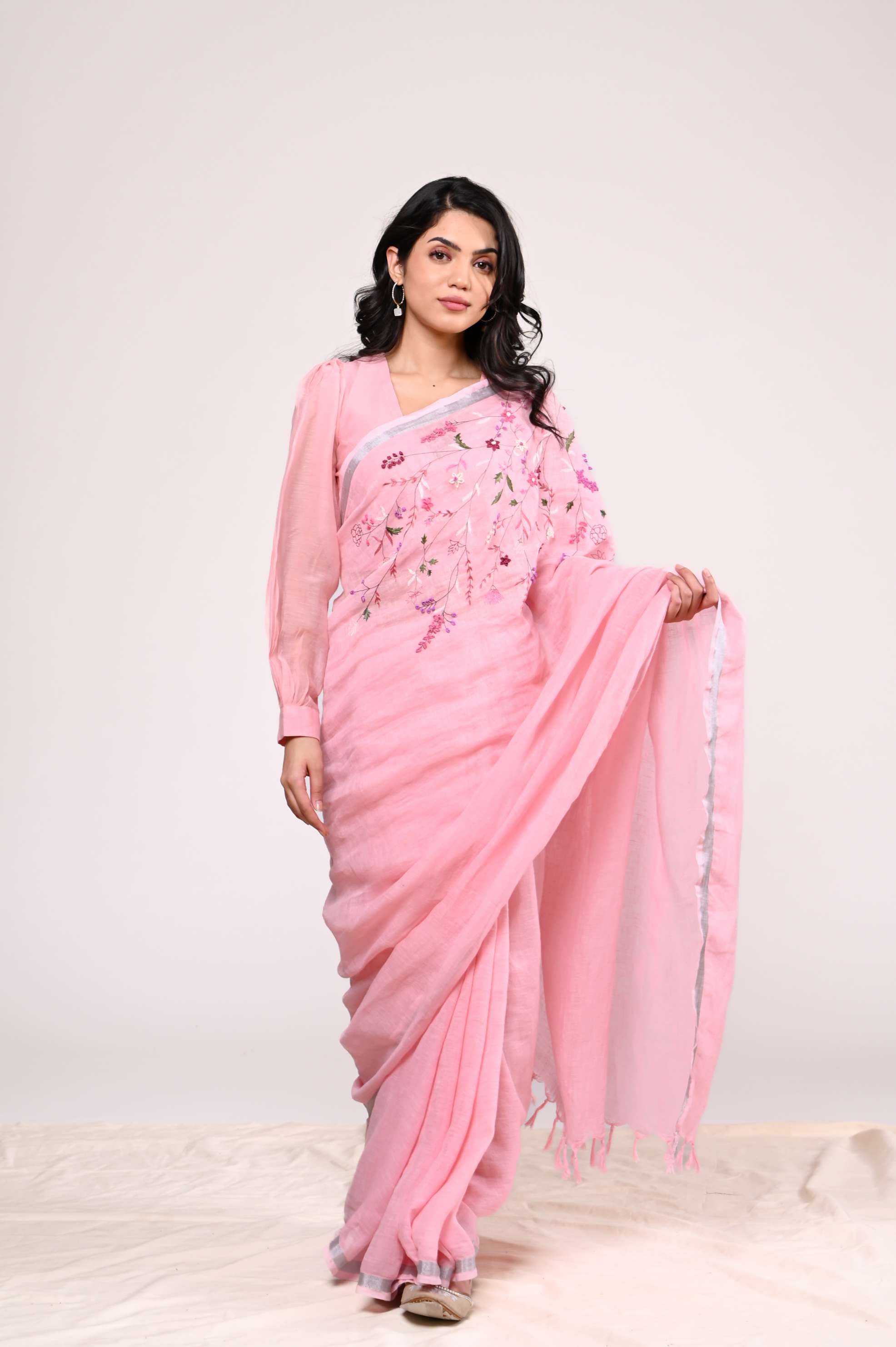 Roza Linen Sari