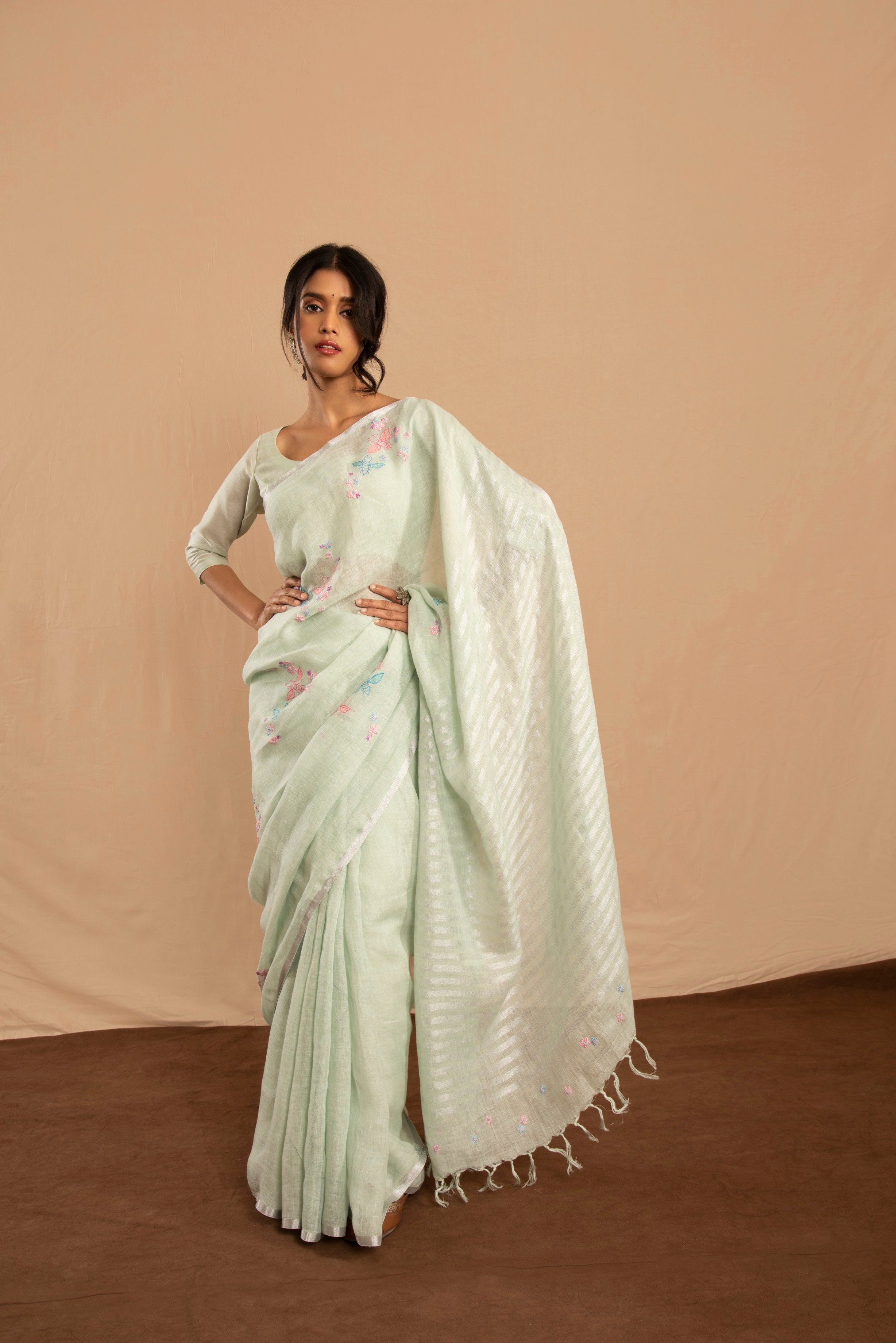 Zehra Linen Sari