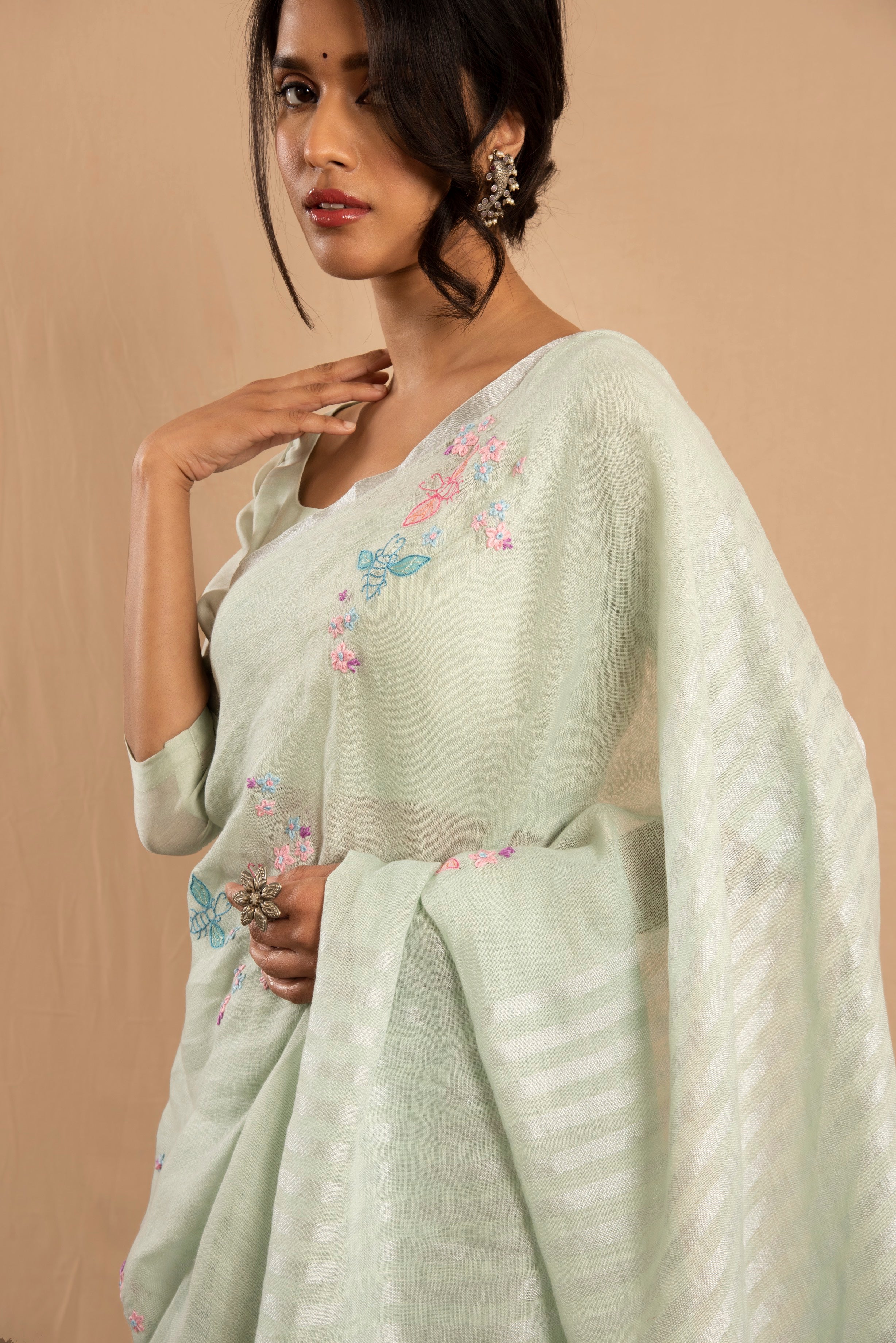 Zehra Linen Sari