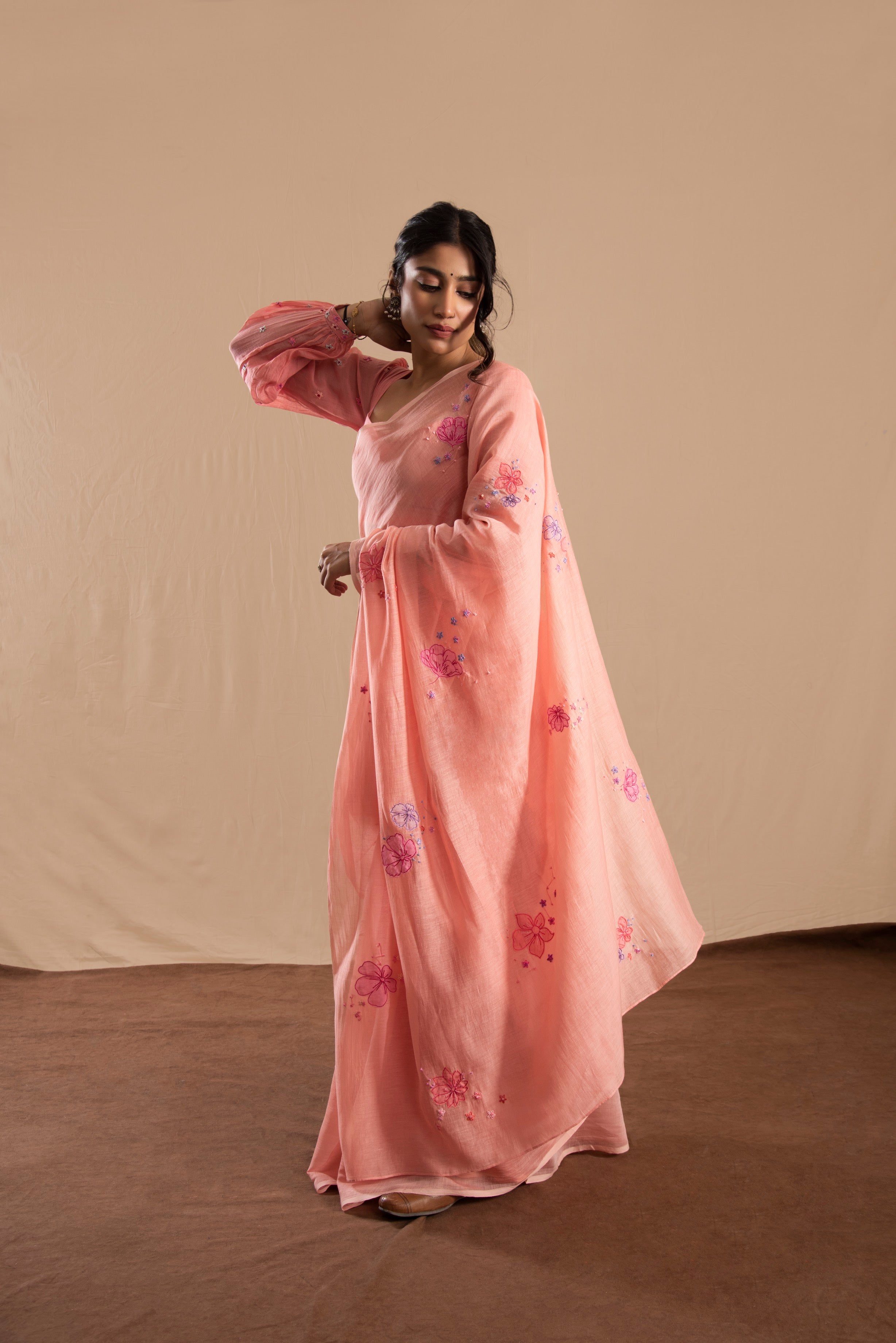 Gulmohar Chanderi Sari