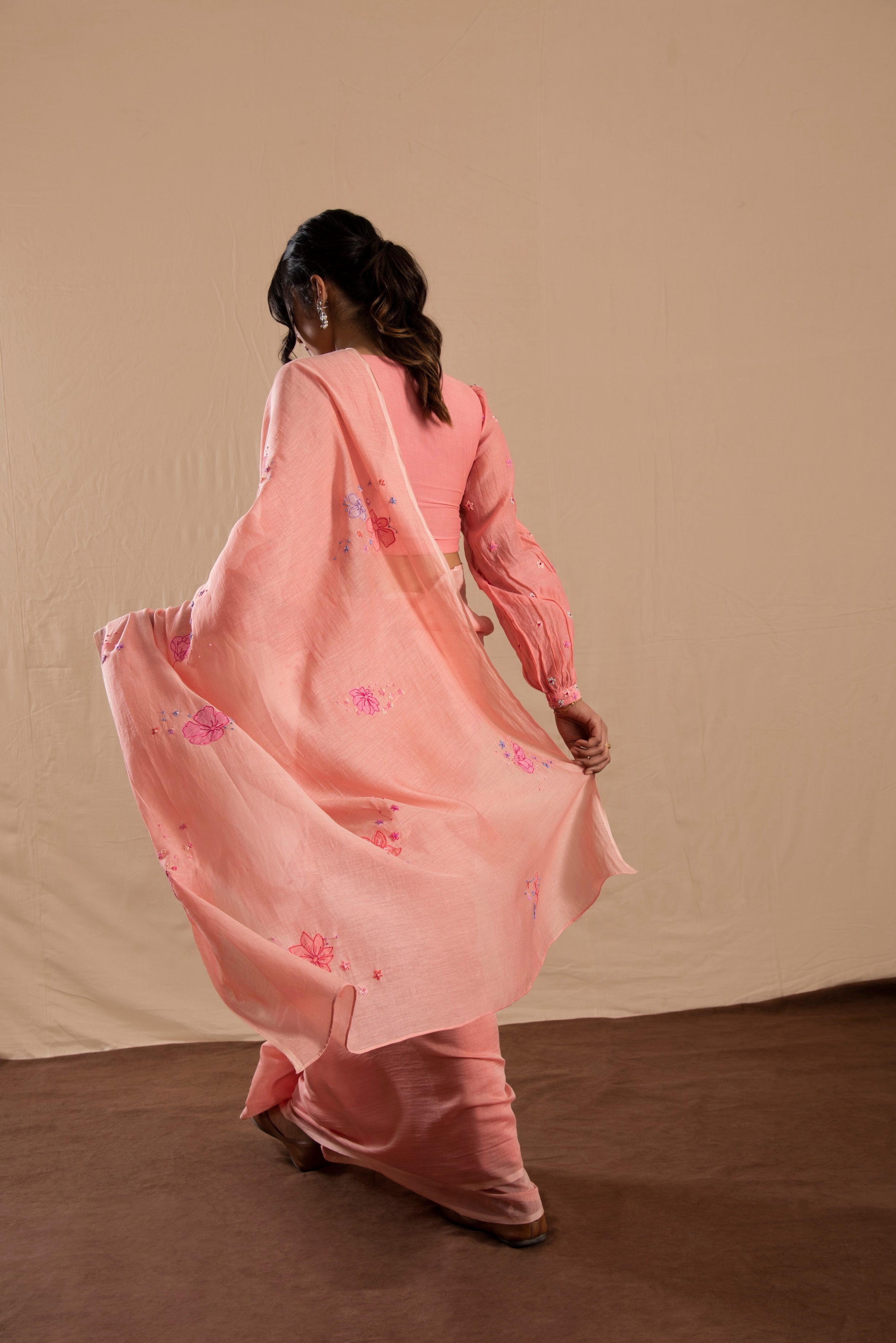 Gulmohar Chanderi Sari