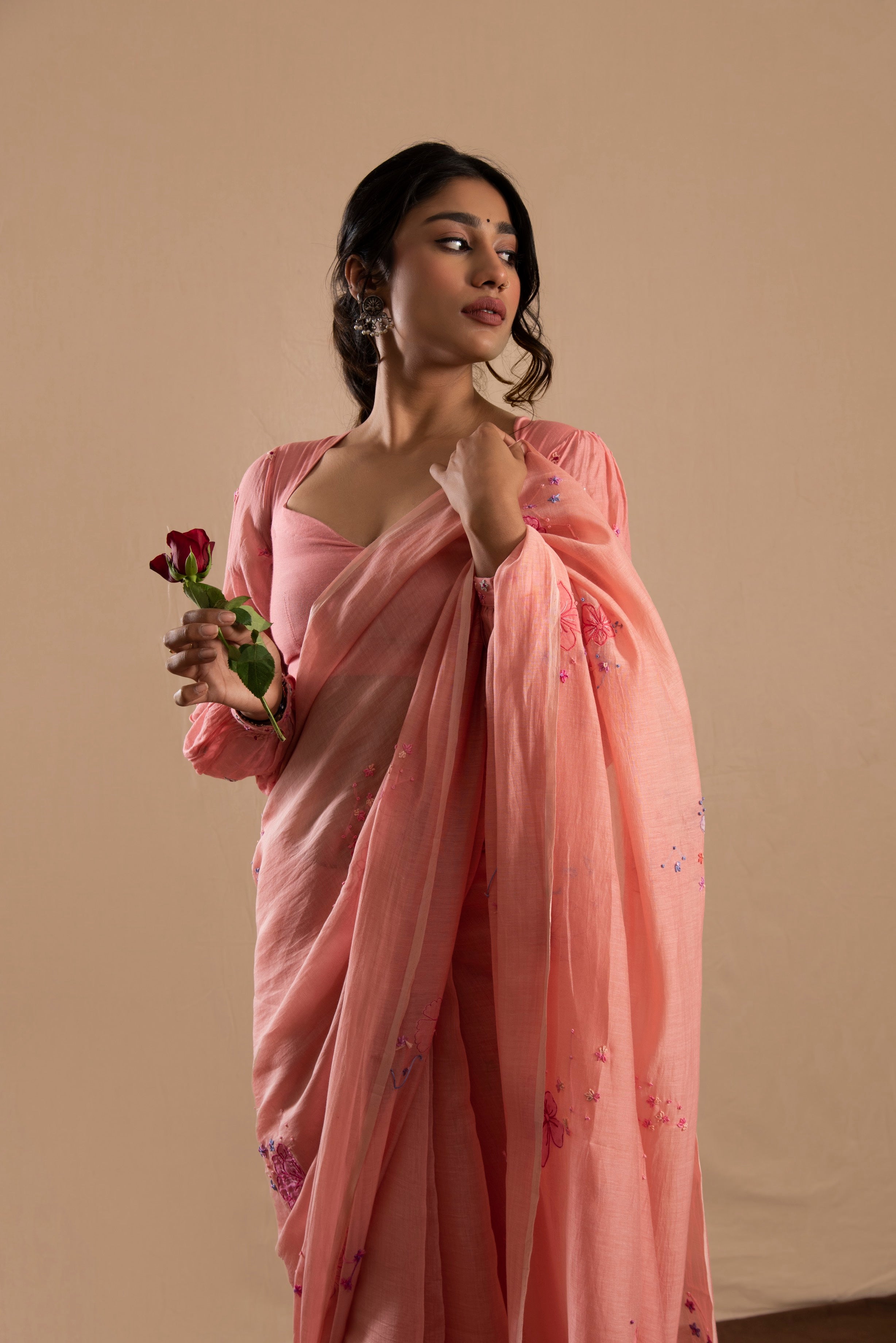 Gulmohar Chanderi Sari