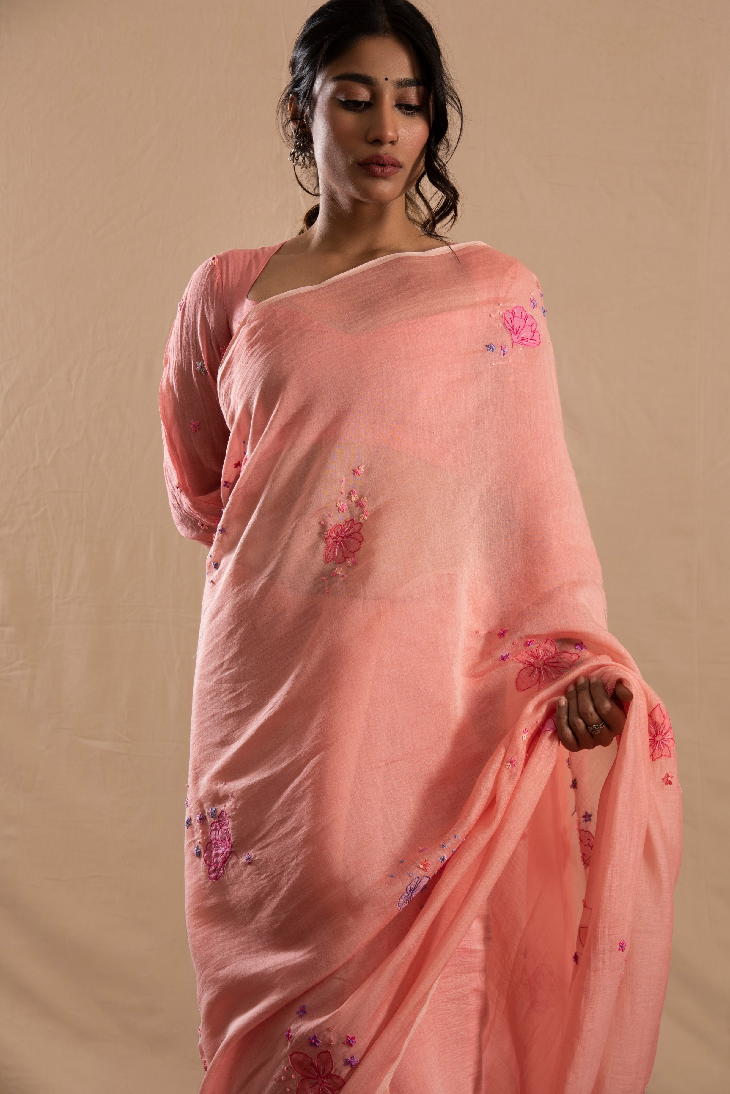 Gulmohar Chanderi Sari
