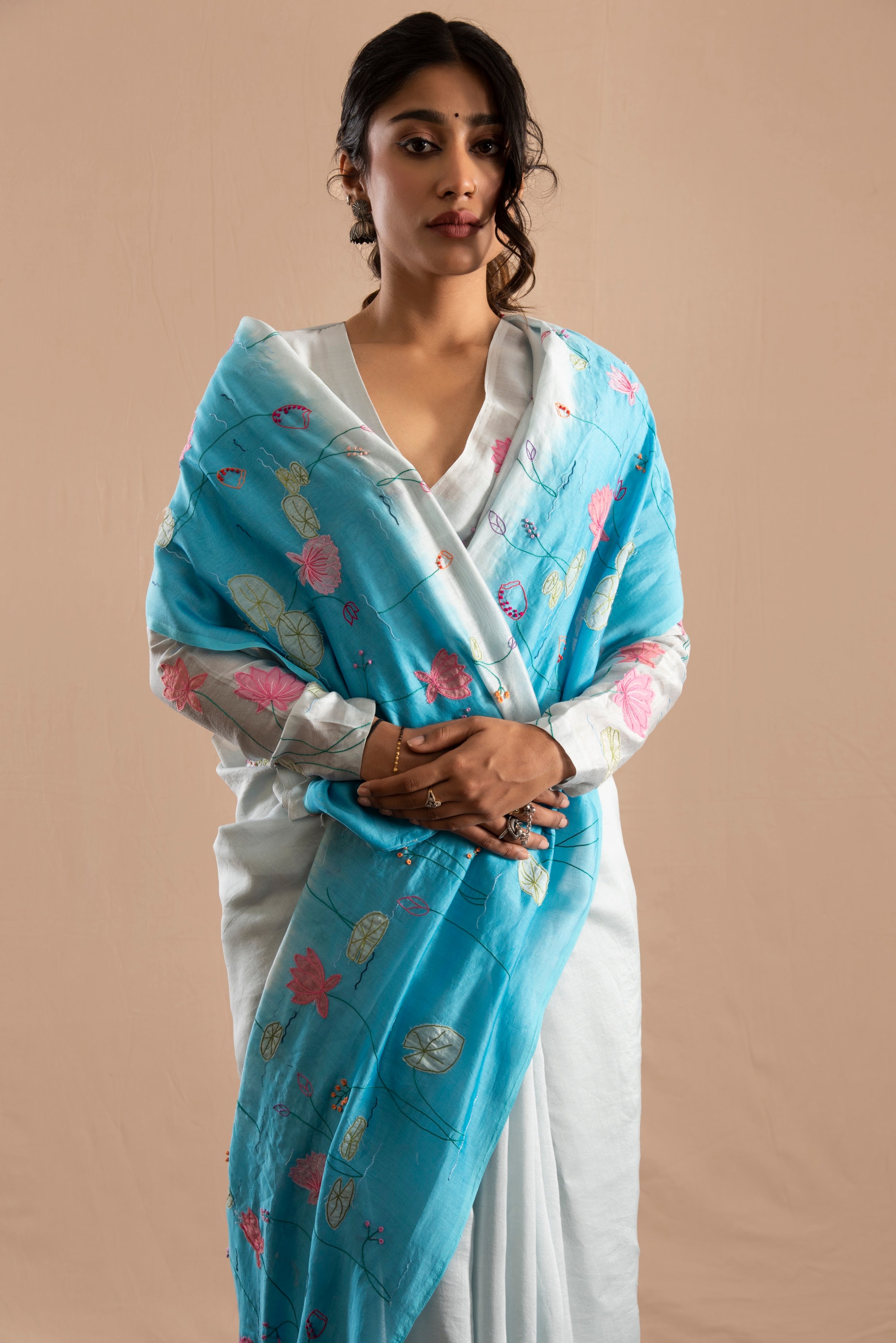 Khushnuma Chanderi Sari