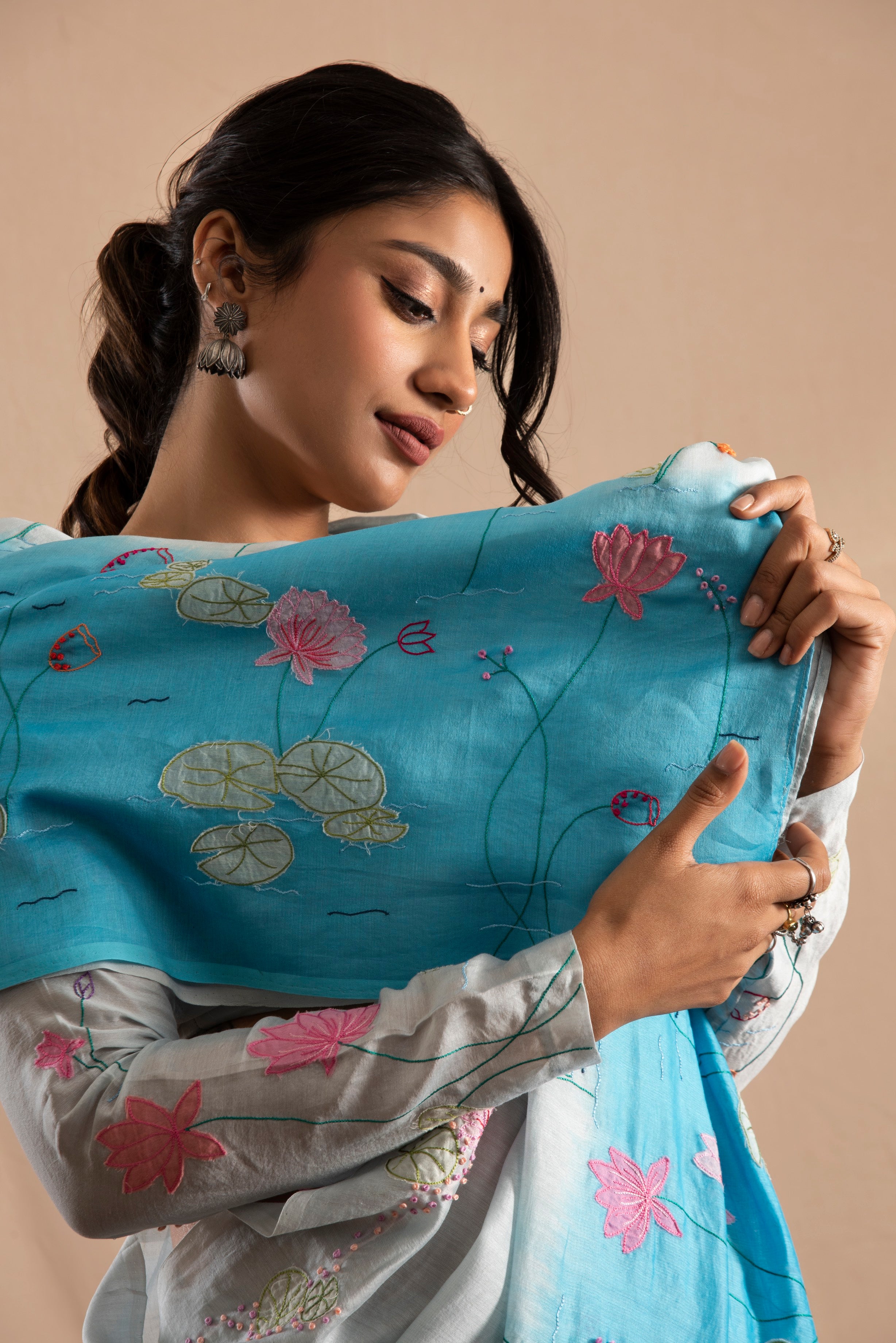 Khushnuma Chanderi Sari