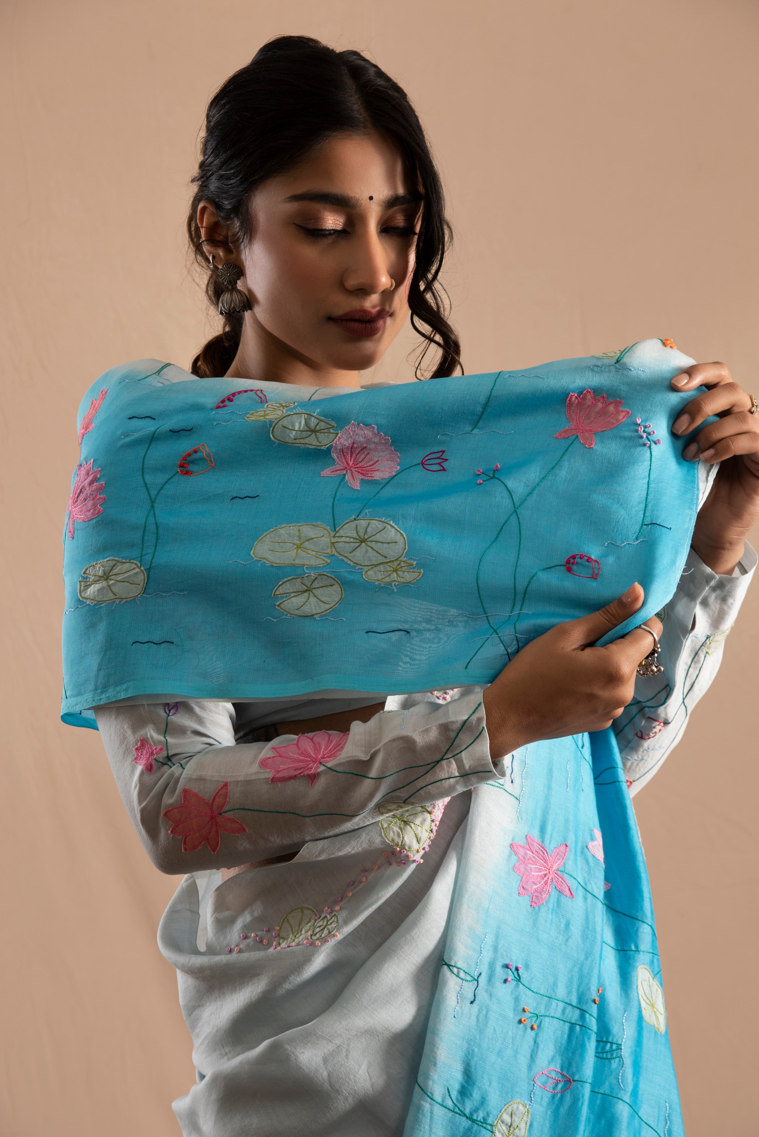 Khushnuma Chanderi Sari