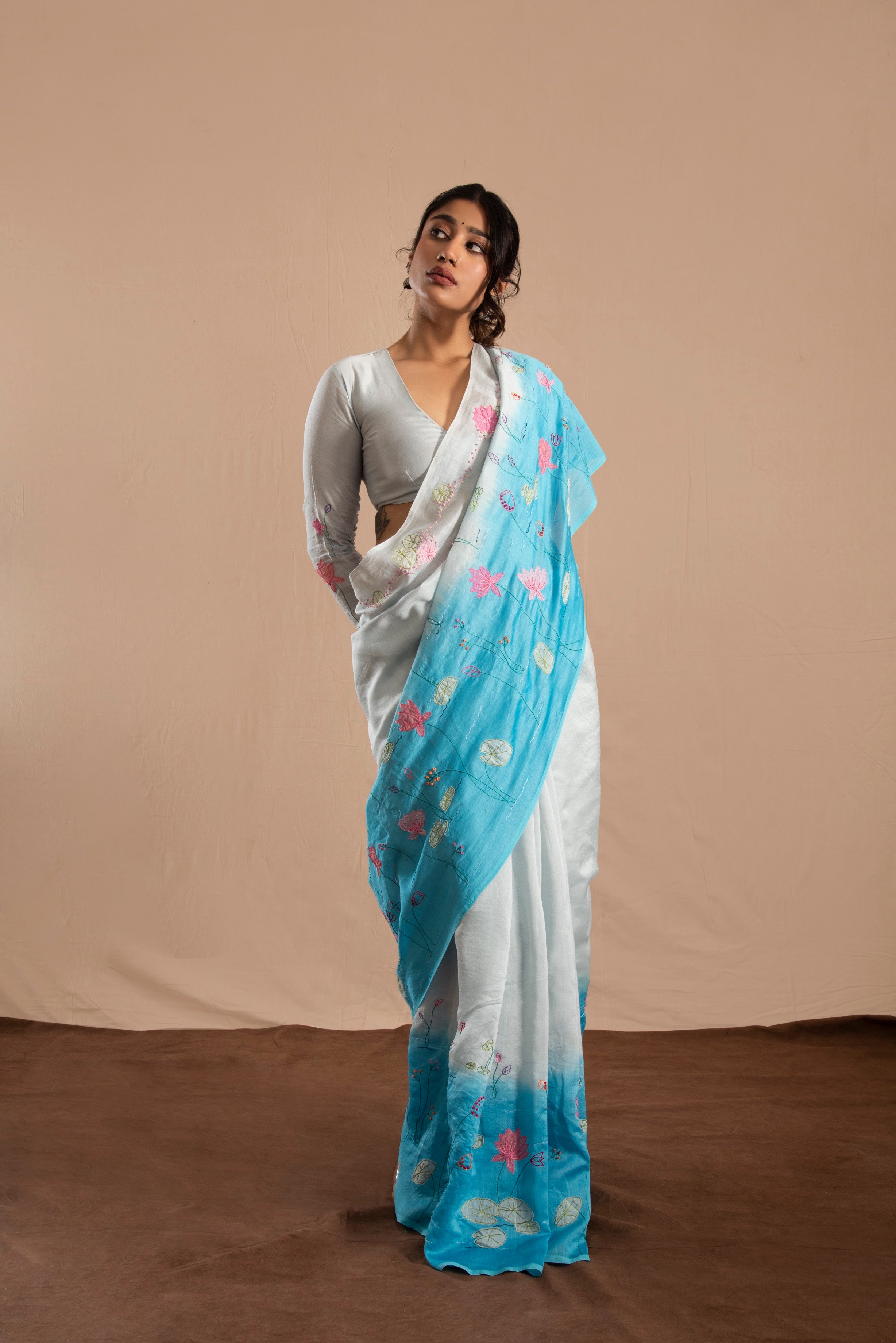 Khushnuma Chanderi Sari