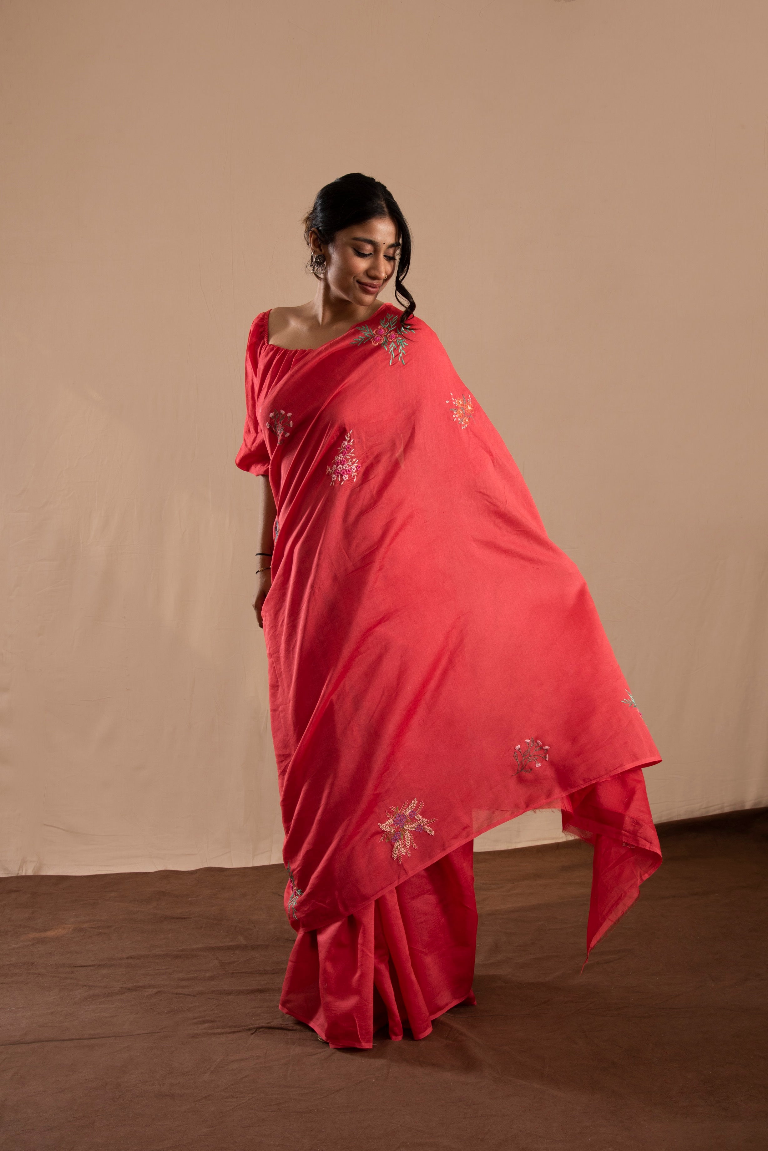 Parijaat Chanderi Sari