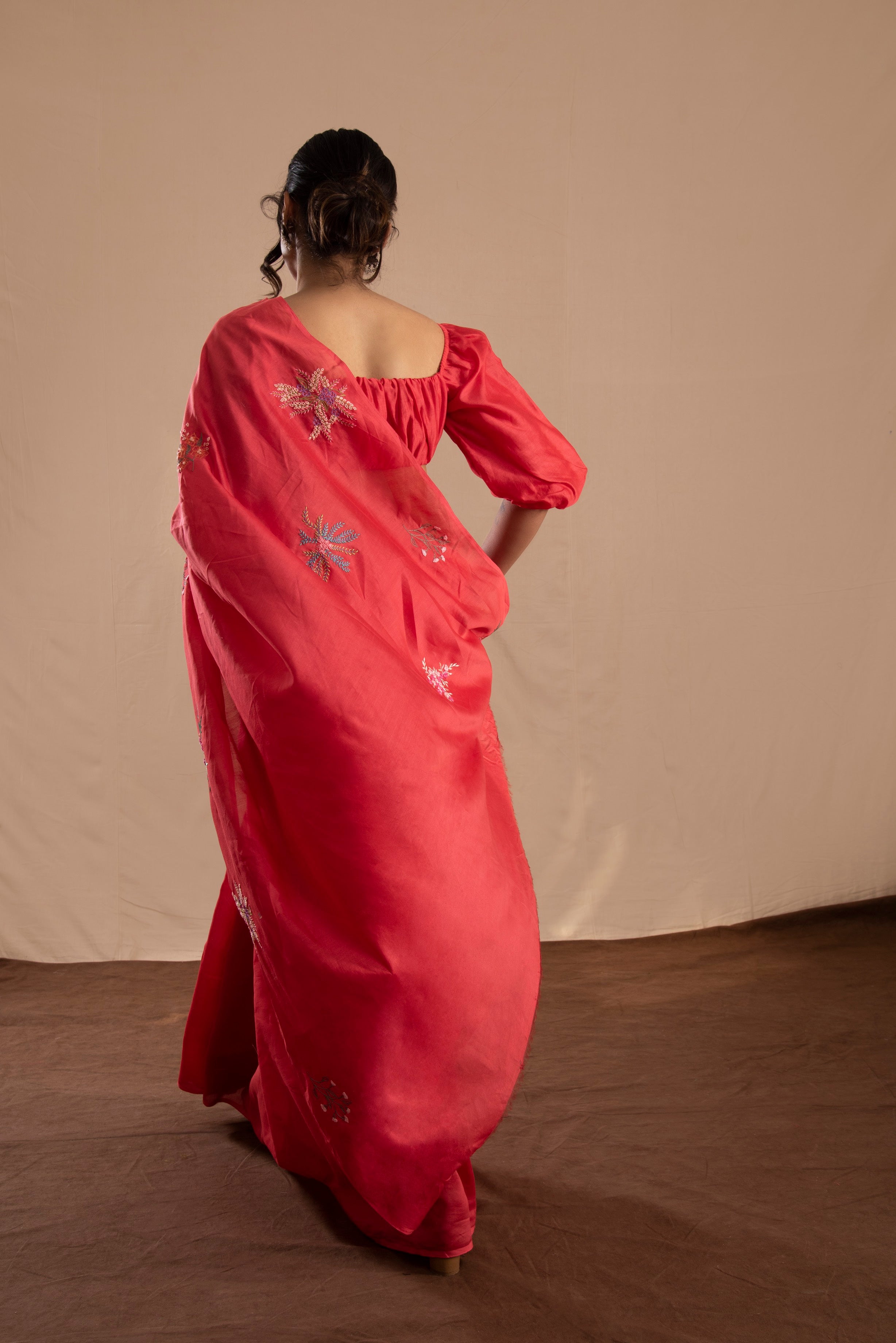Parijaat Chanderi Sari