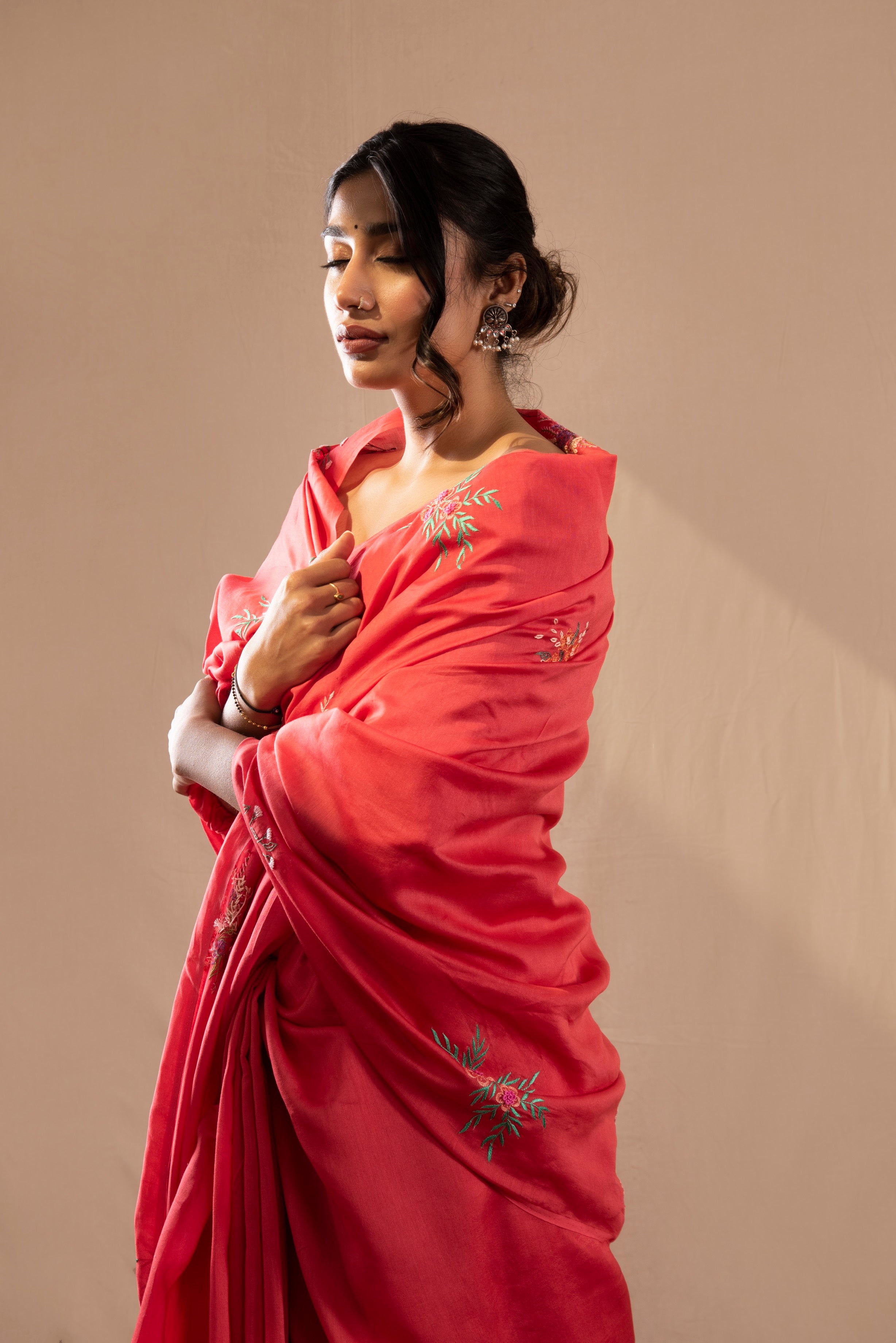 Parijaat Chanderi Sari