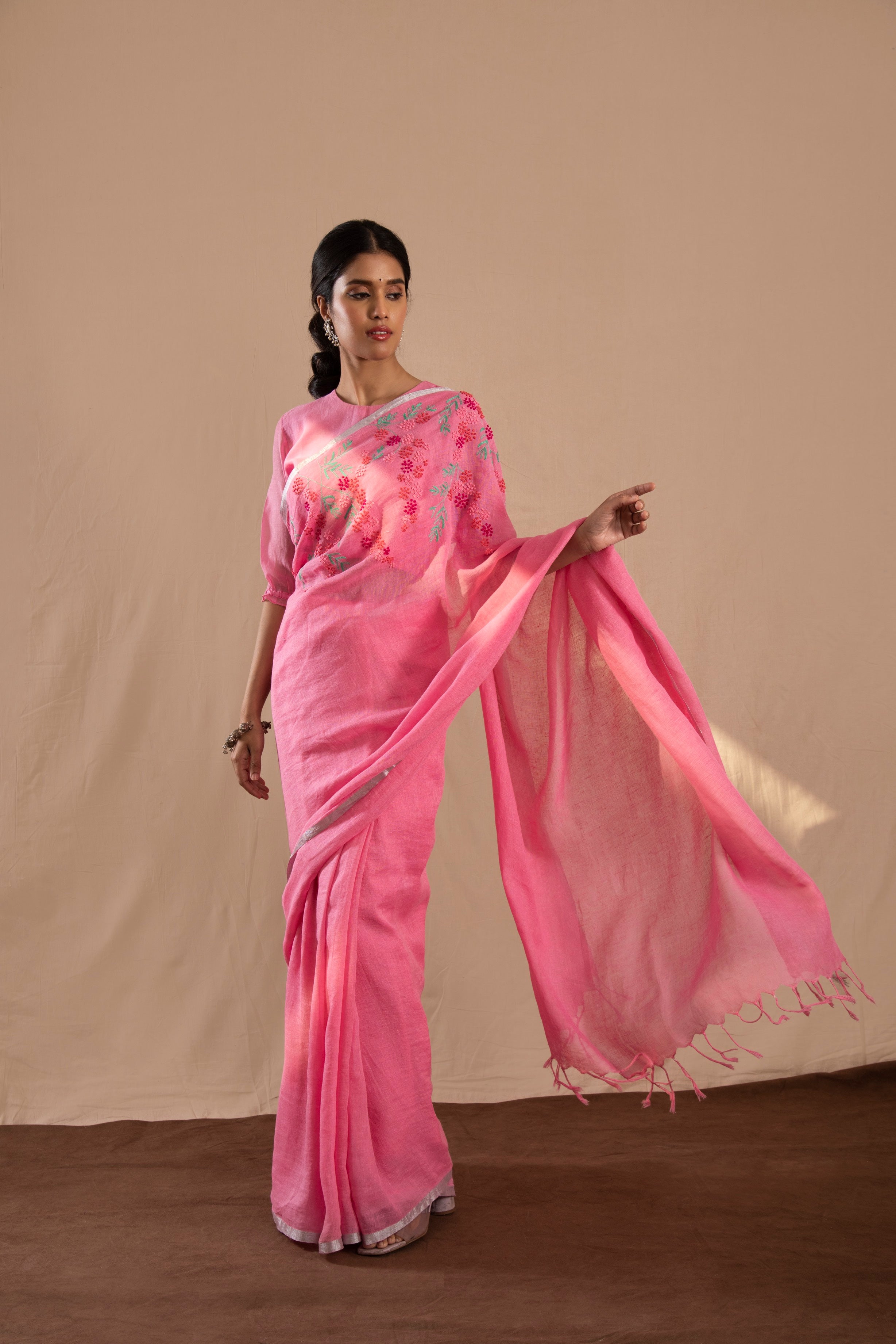 Gulshan Linen Sari