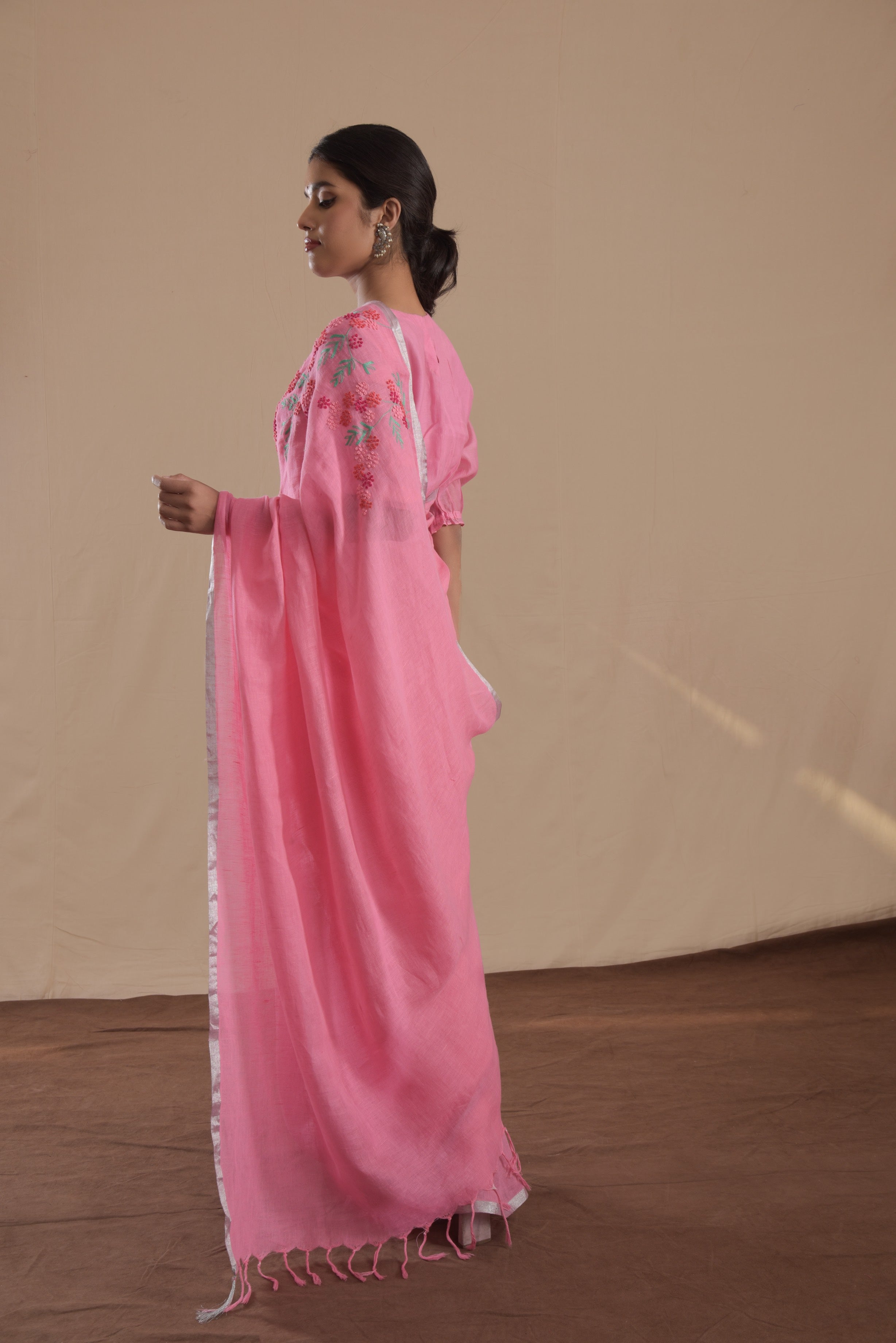 Gulshan Linen Sari