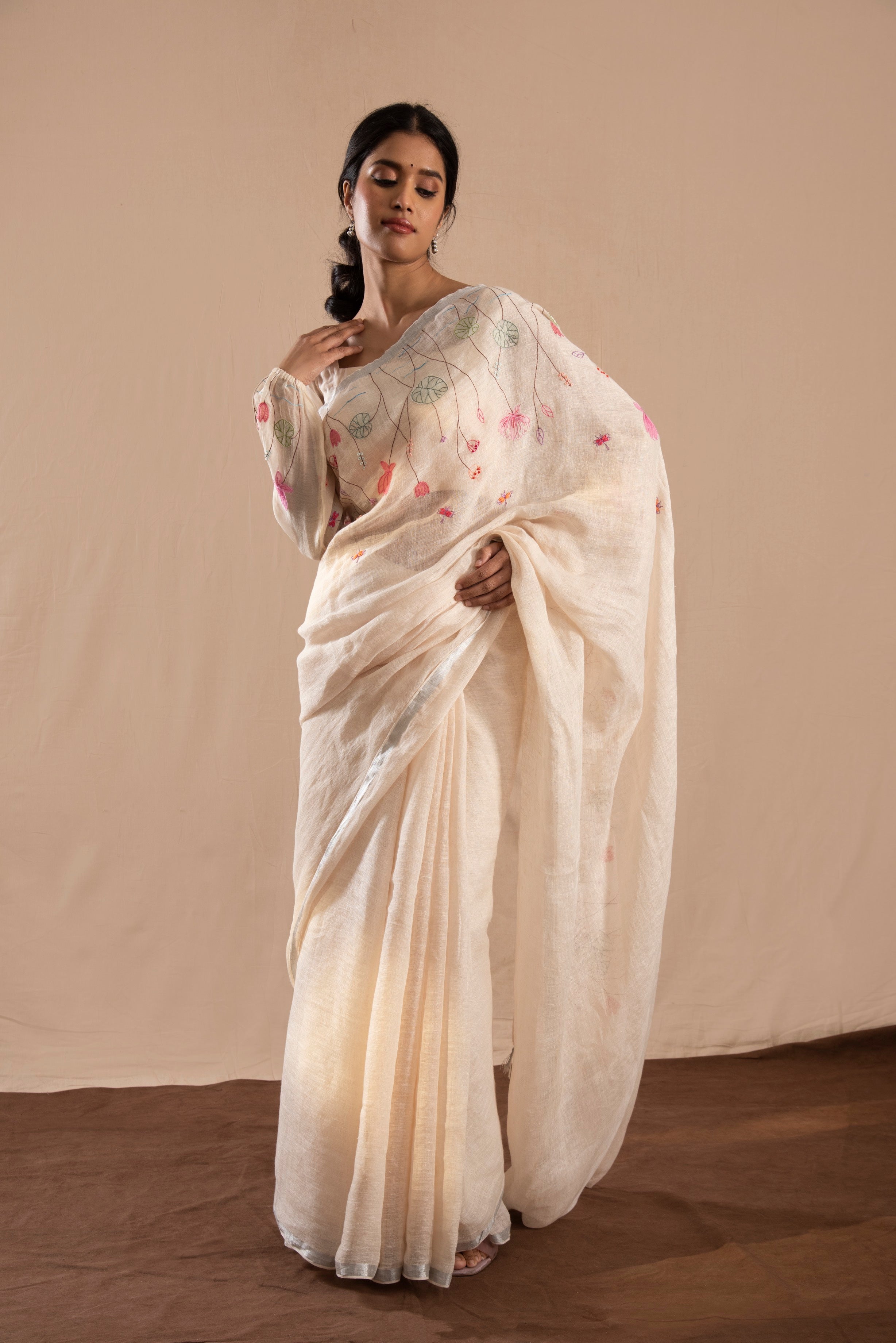 Nilofar Linen Sari