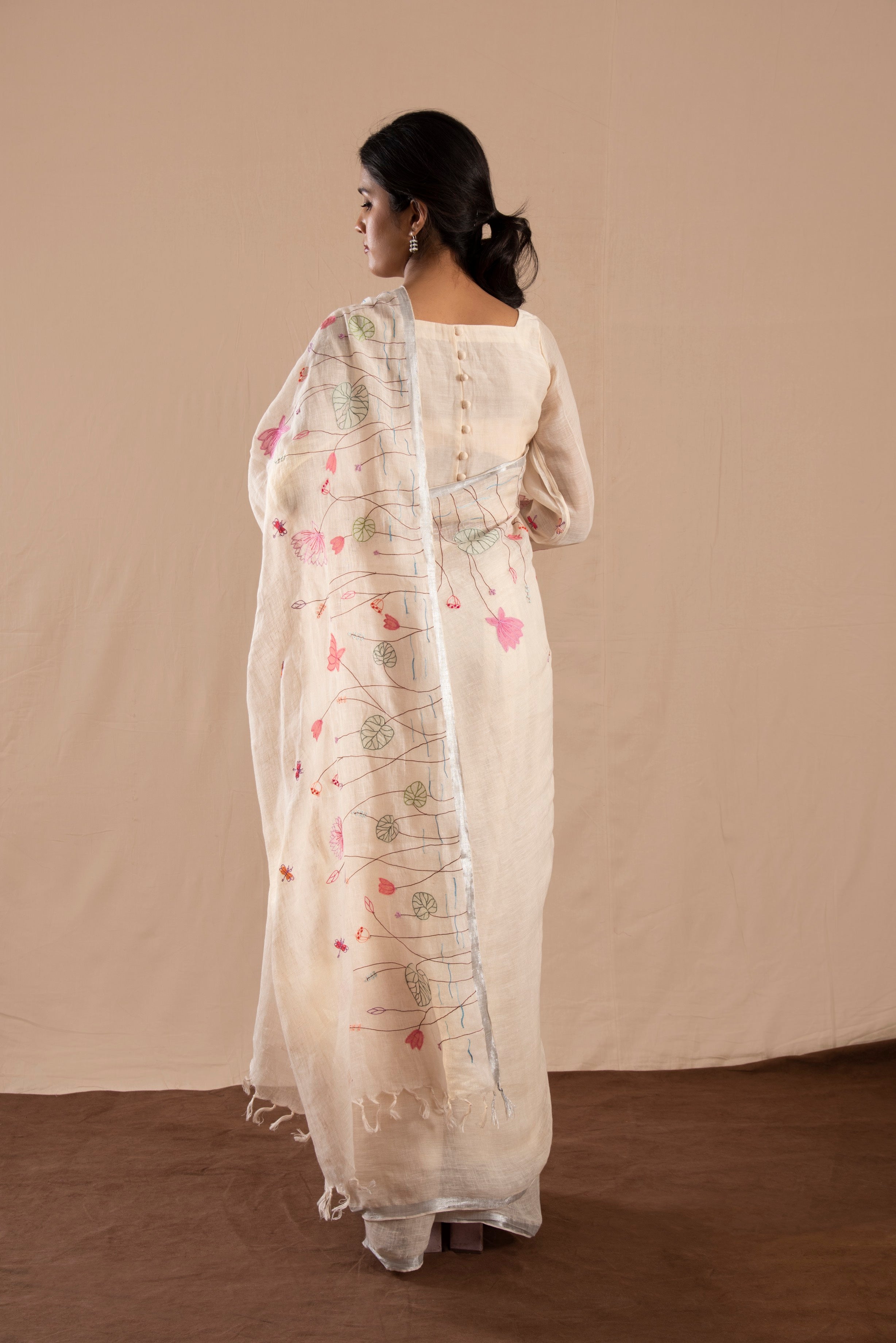 Nilofar Linen Sari
