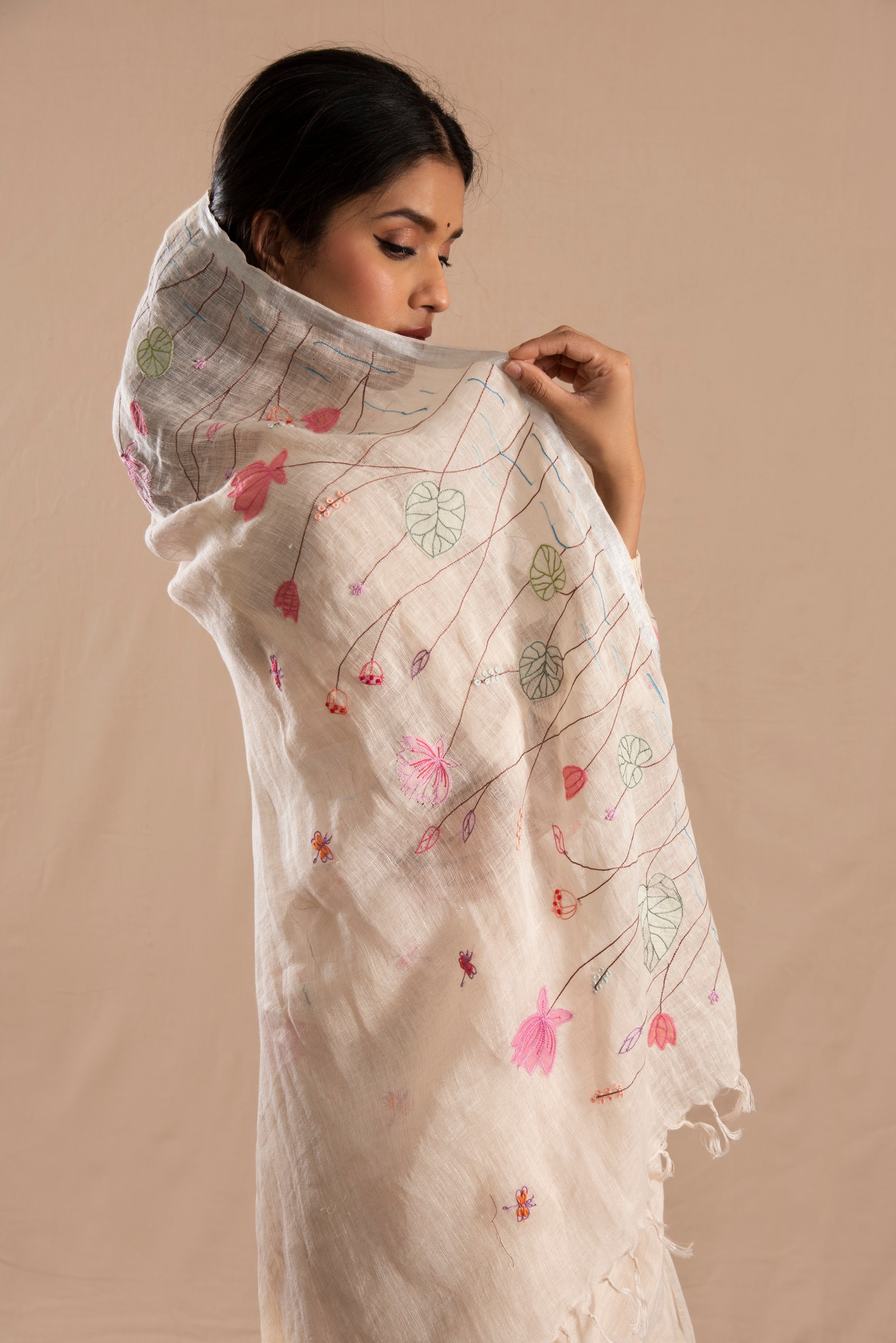 Nilofar Linen Sari