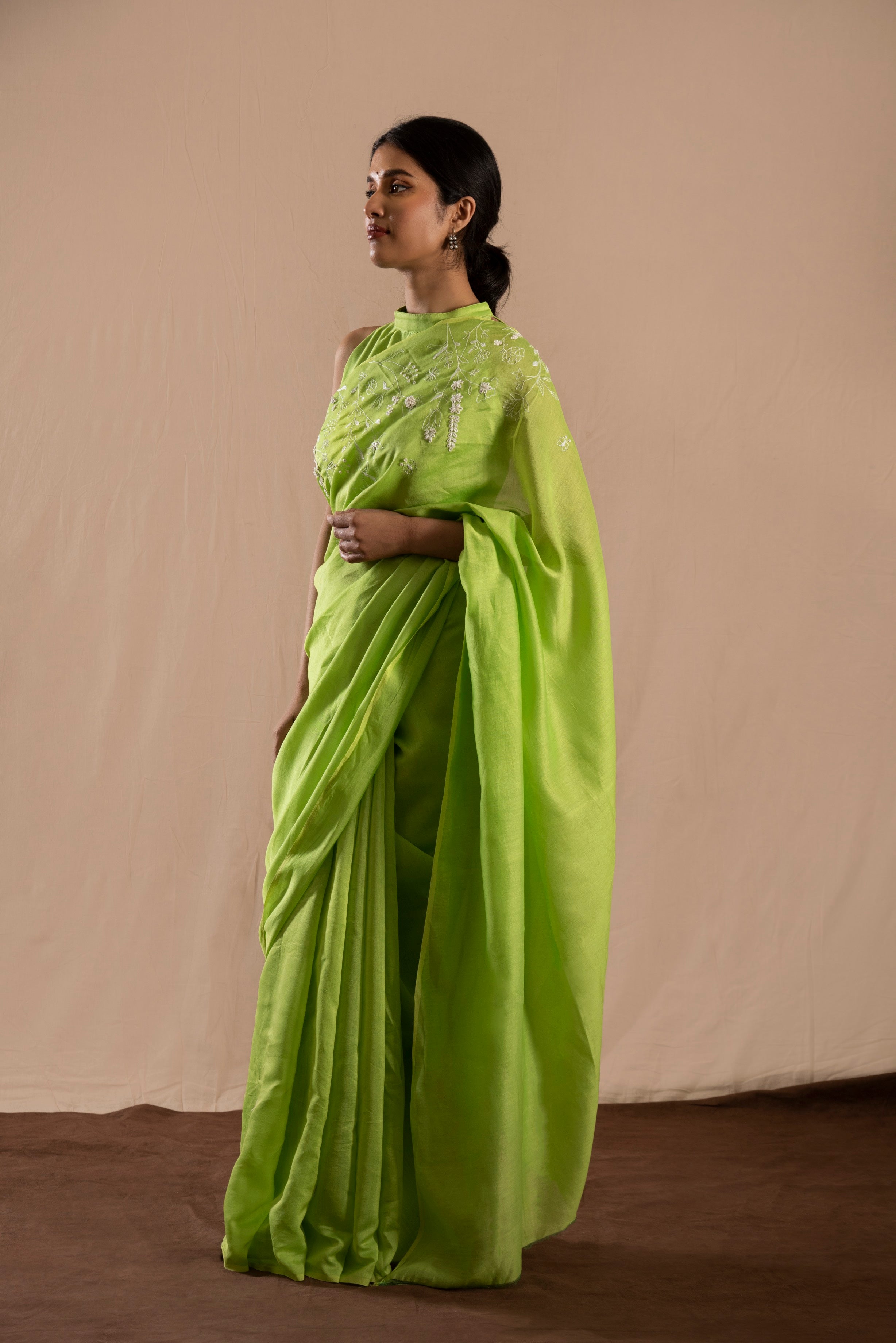 Phoolani Chanderi Sari