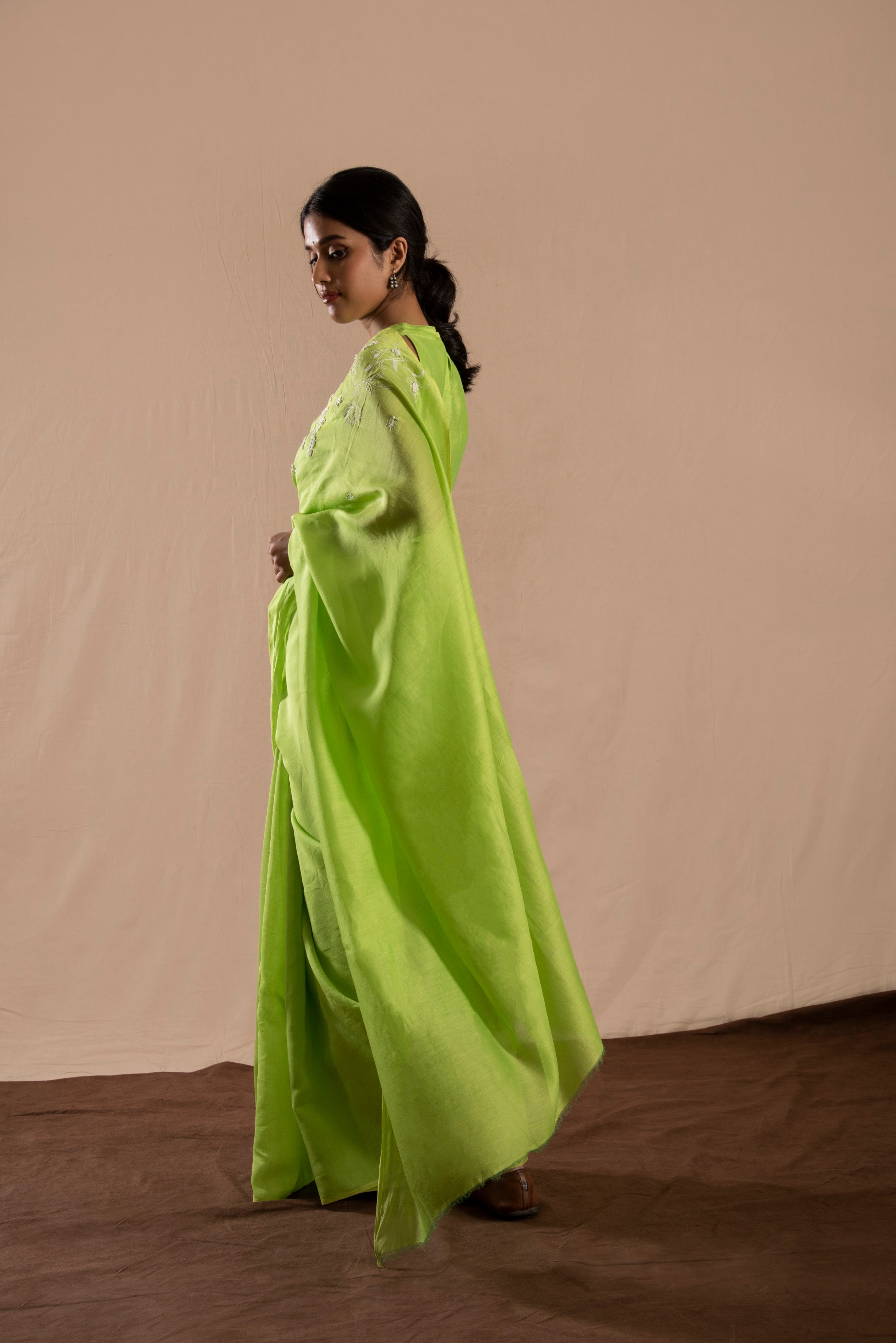 Phoolani Chanderi Sari