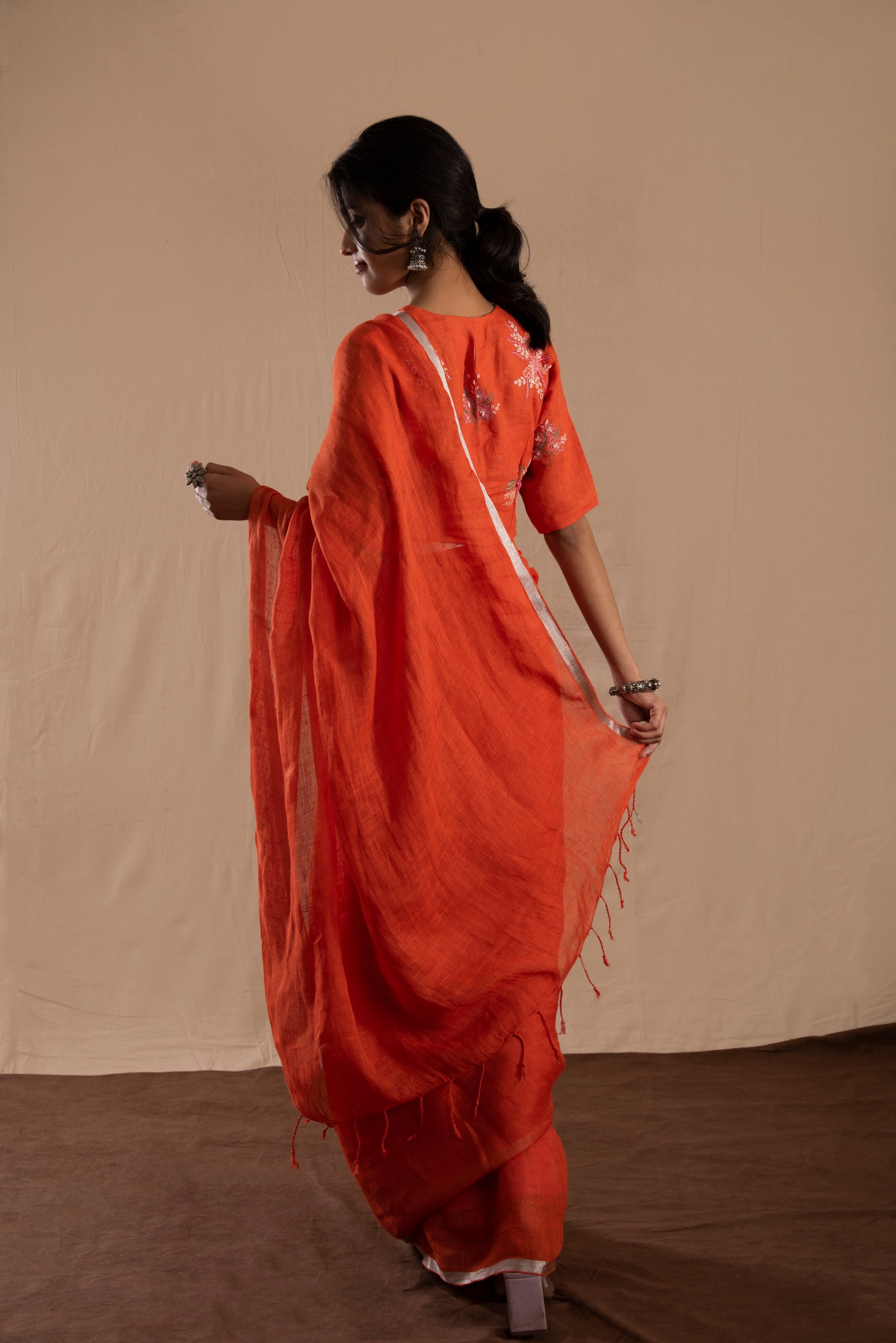 Silsila Linen Sari