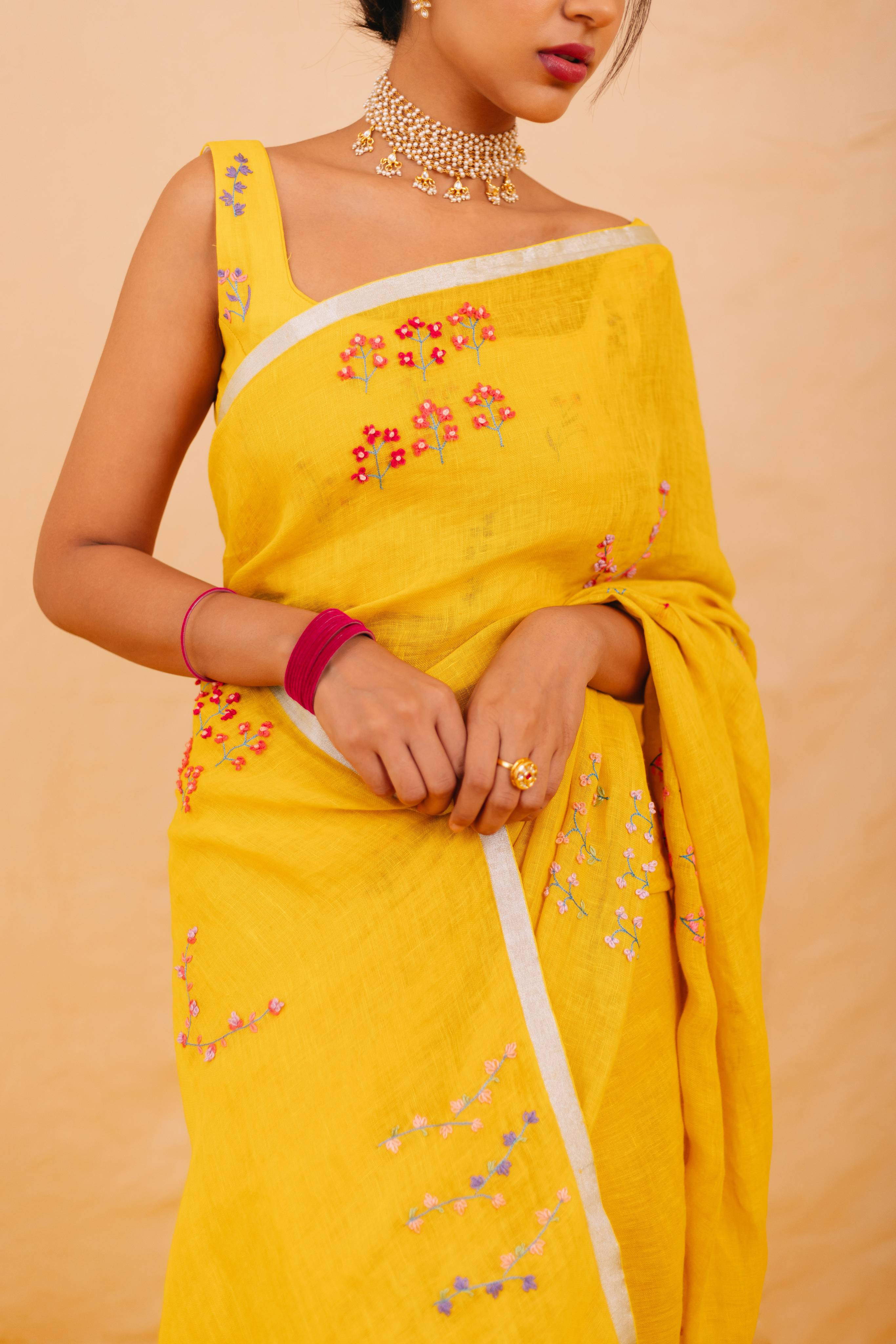 Gauri Linen Sari