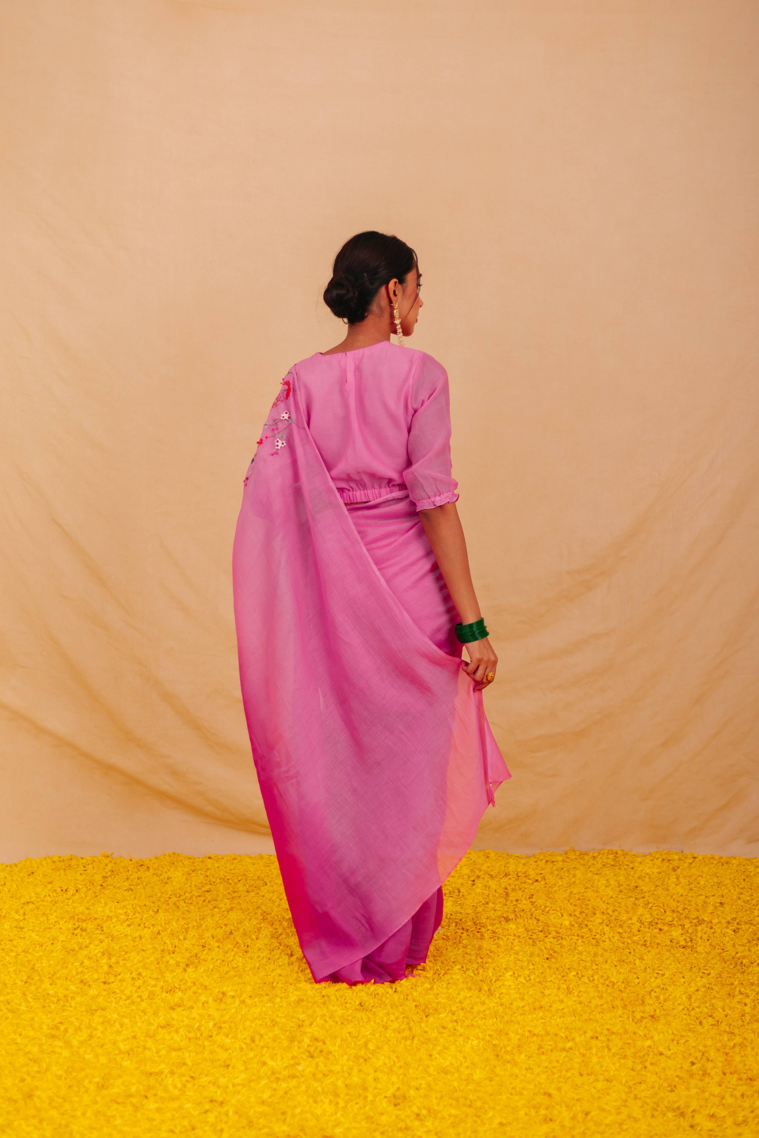 Bindu Chanderi Sari