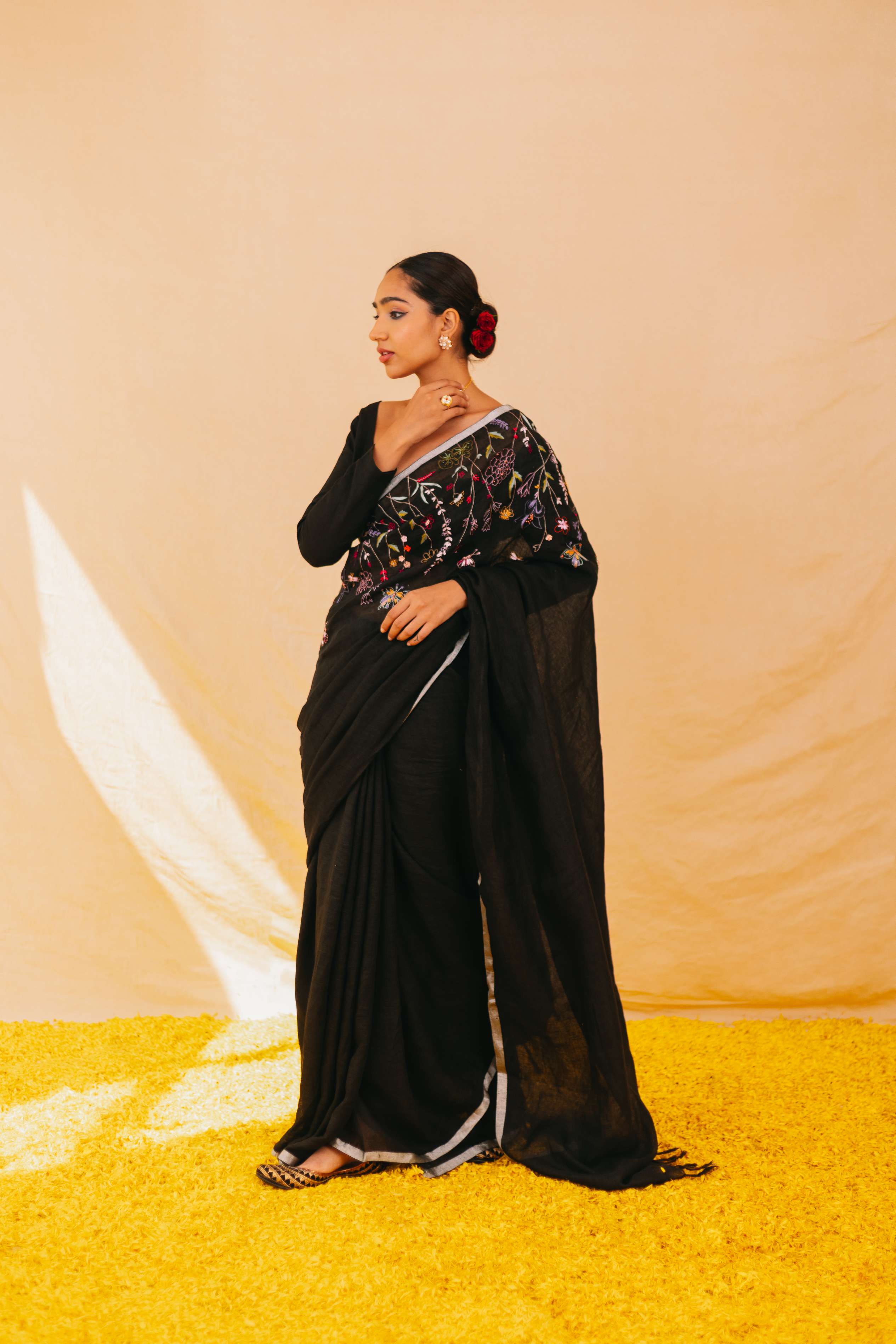 Shiuli Linen Sari