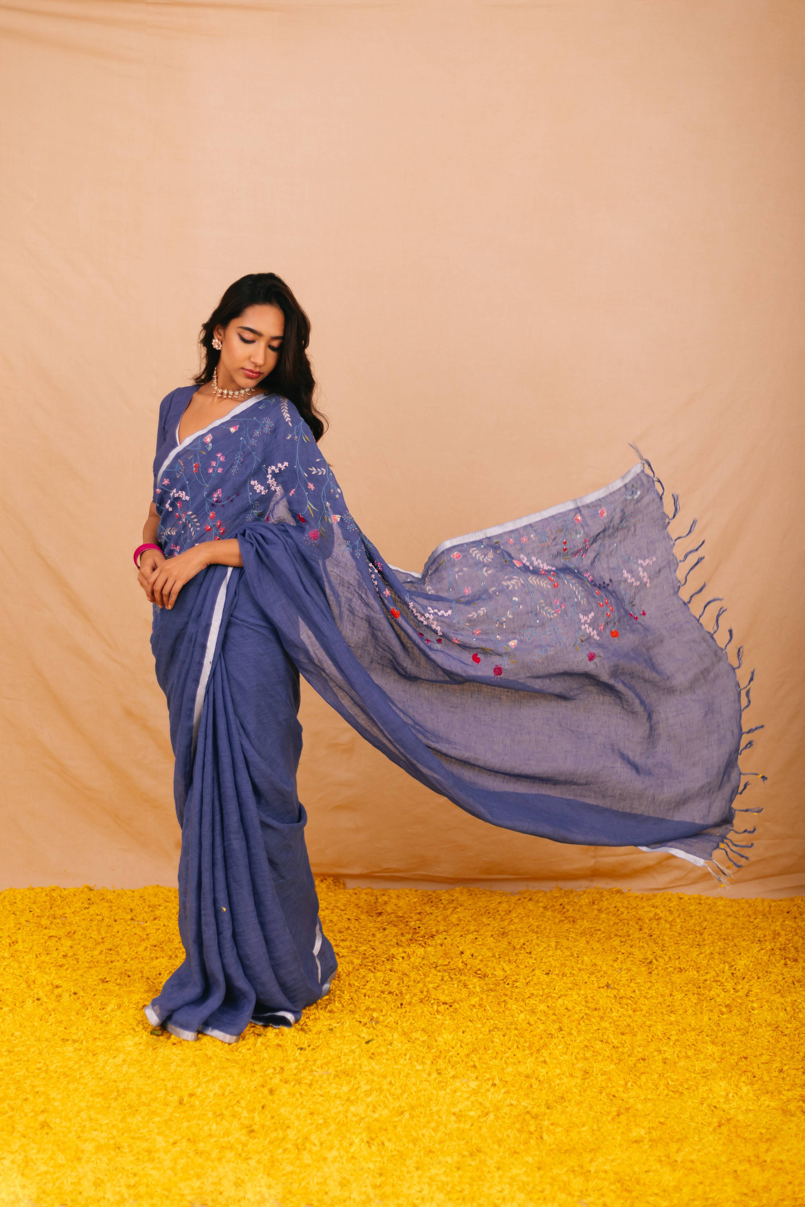 Manorama Linen Sari