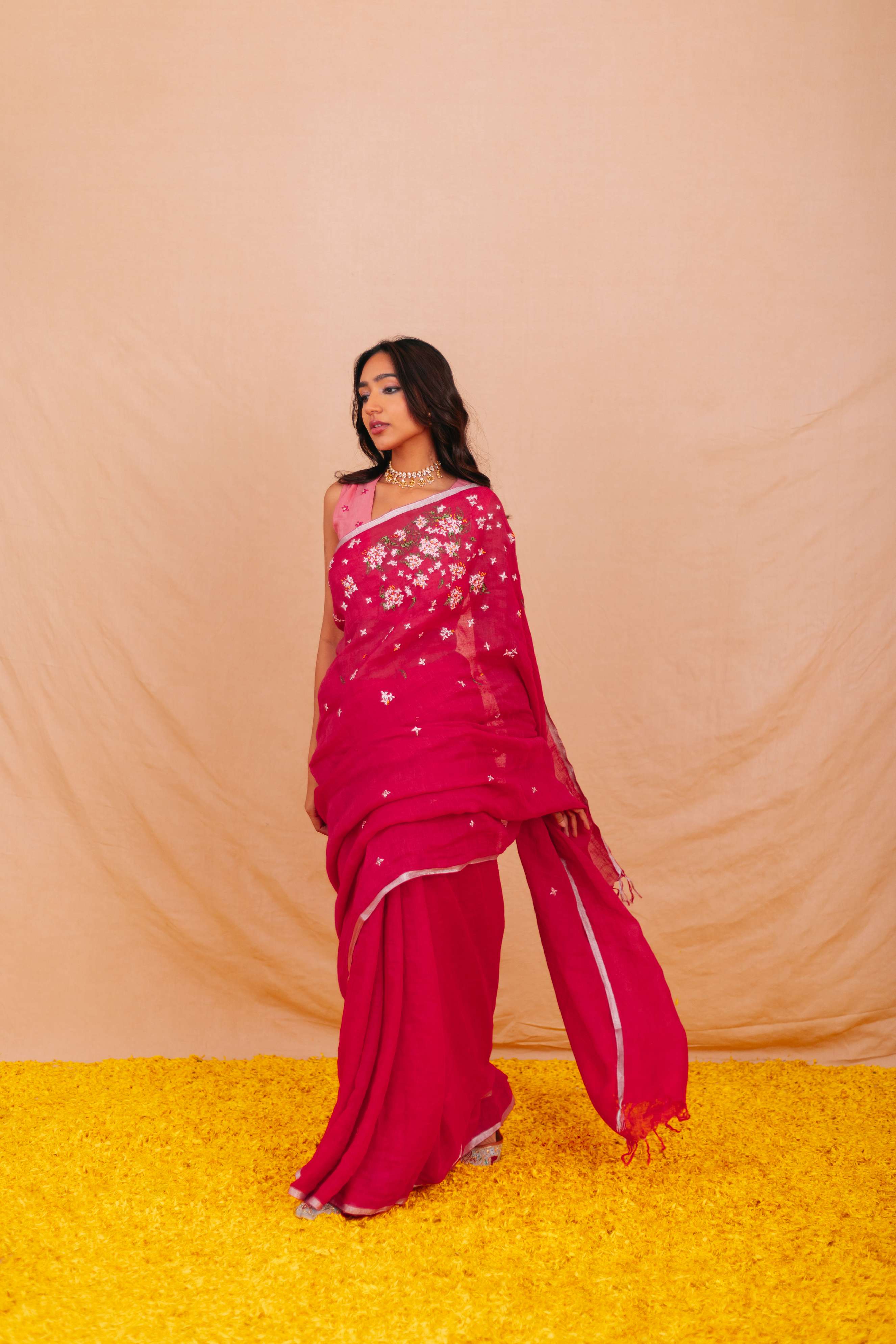 Vasant Linen Sari