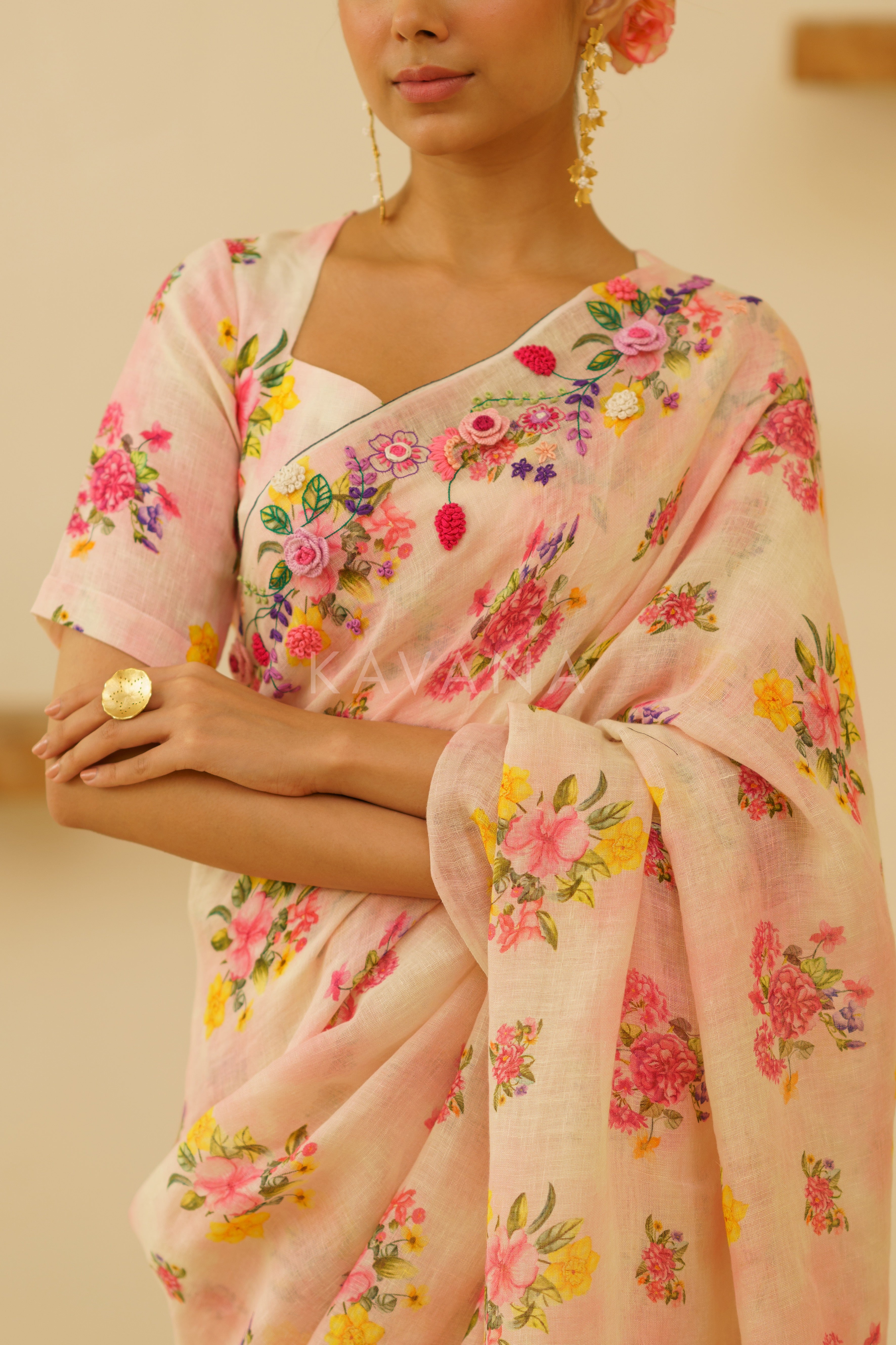 Amoli Linen Sari