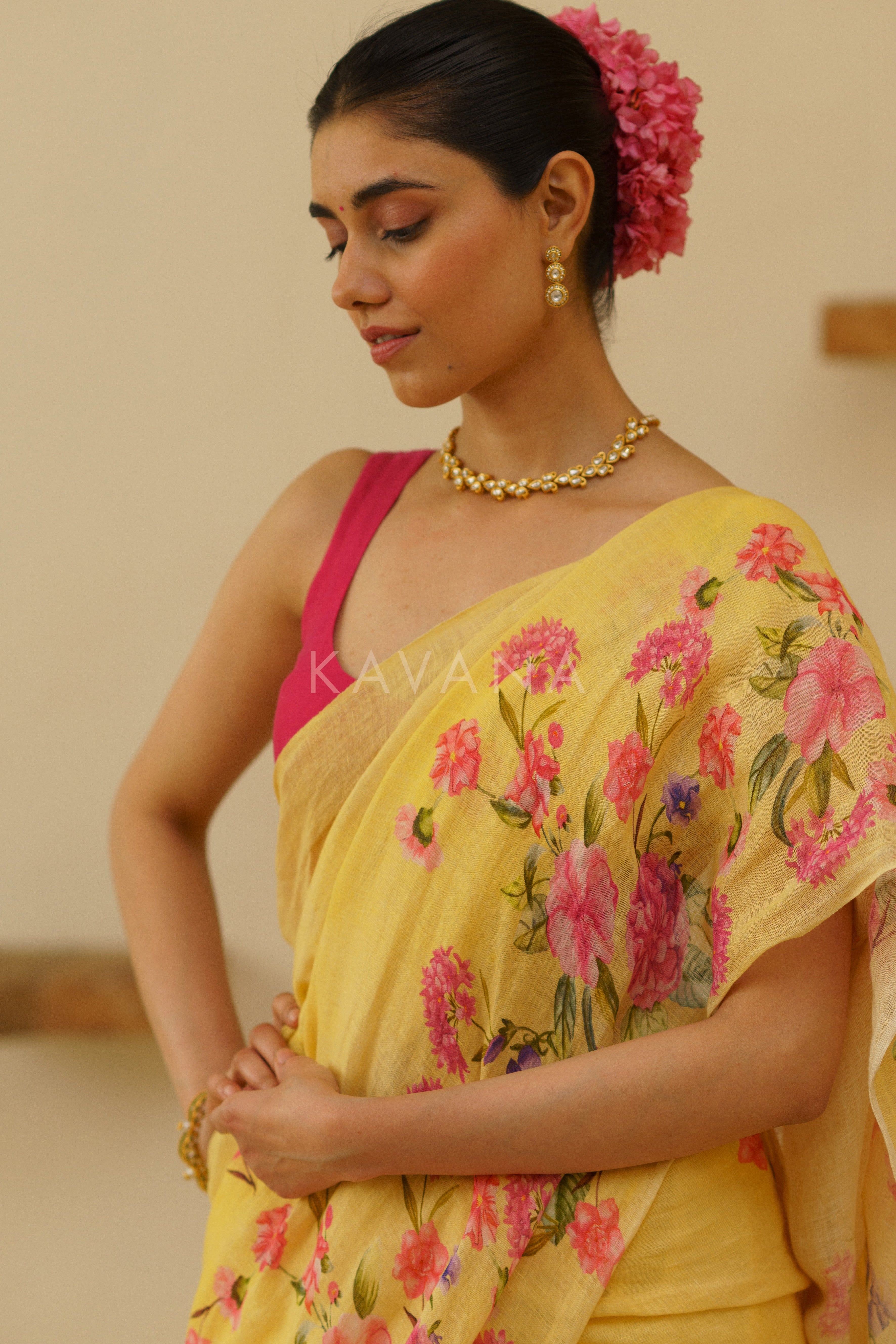 Amla Linen Sari