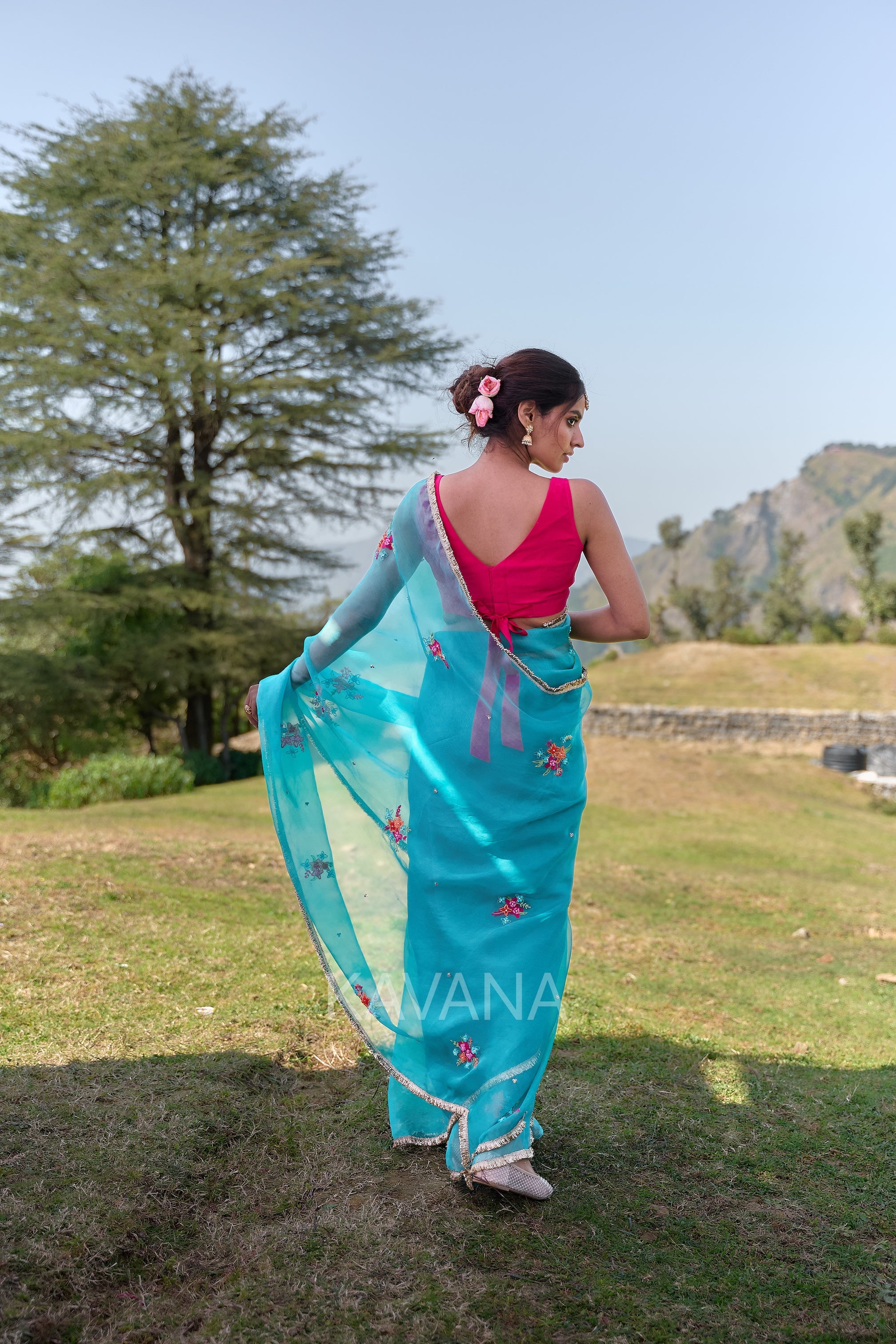 Inaha Silk Organza Sari