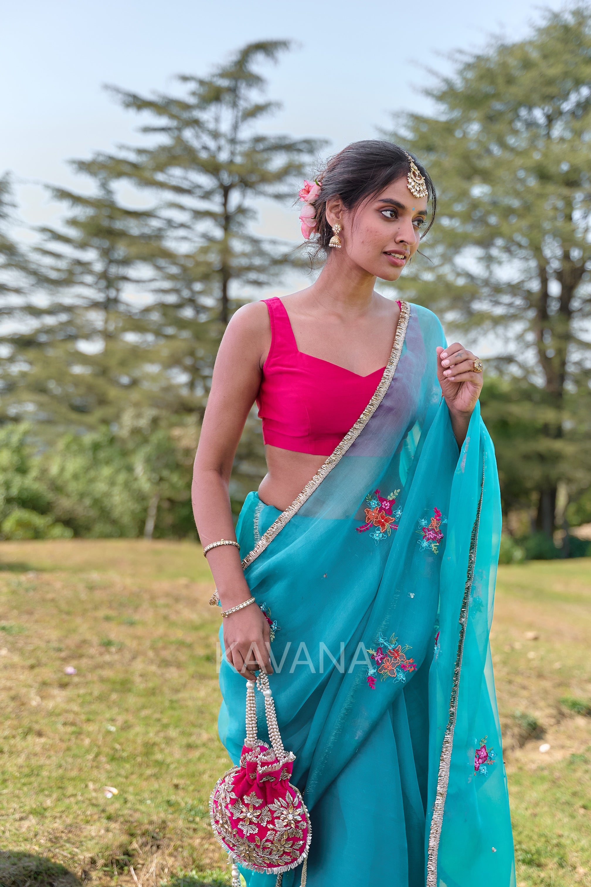 Inaha Silk Organza Sari