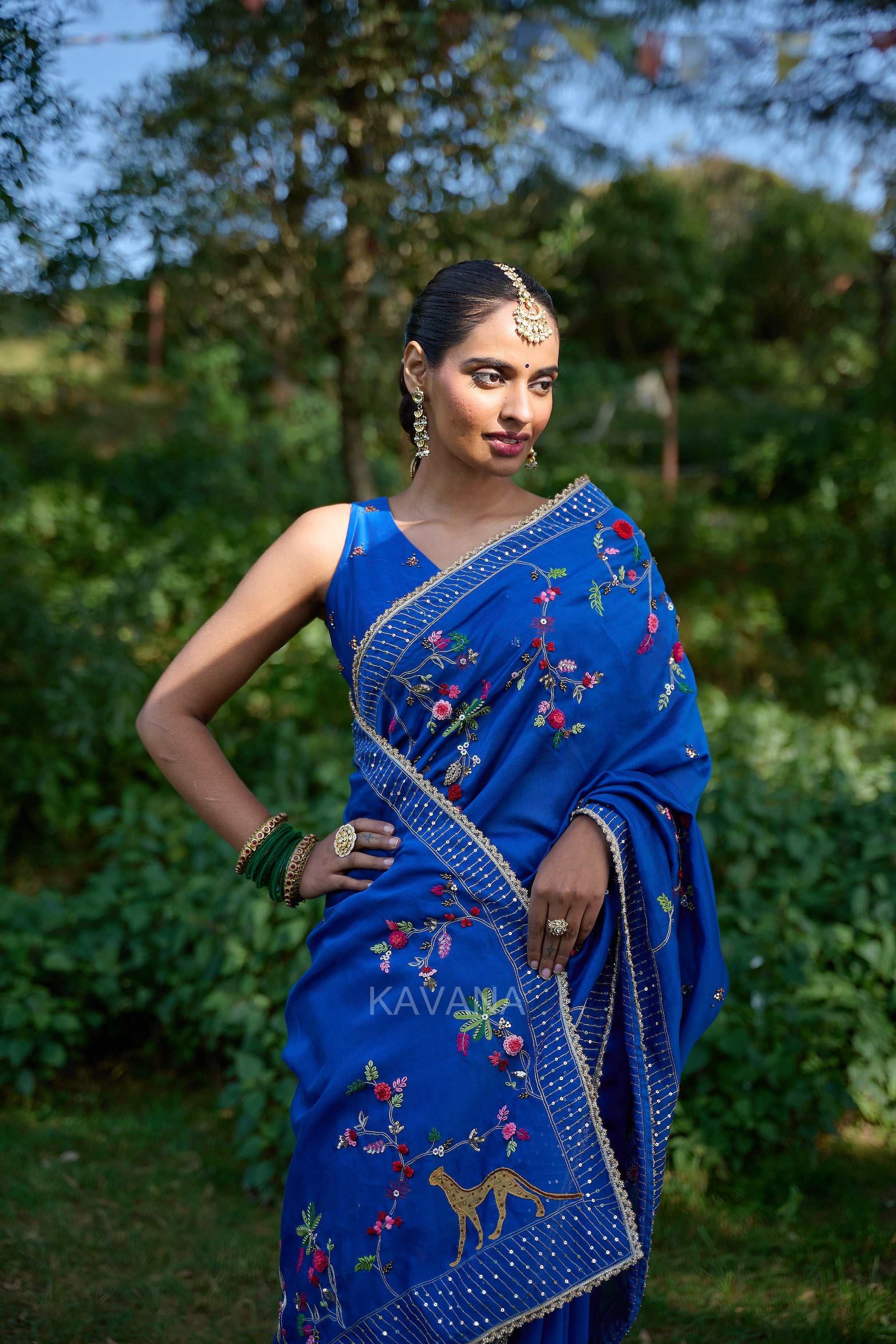 Chirmi Chanderi Sari
