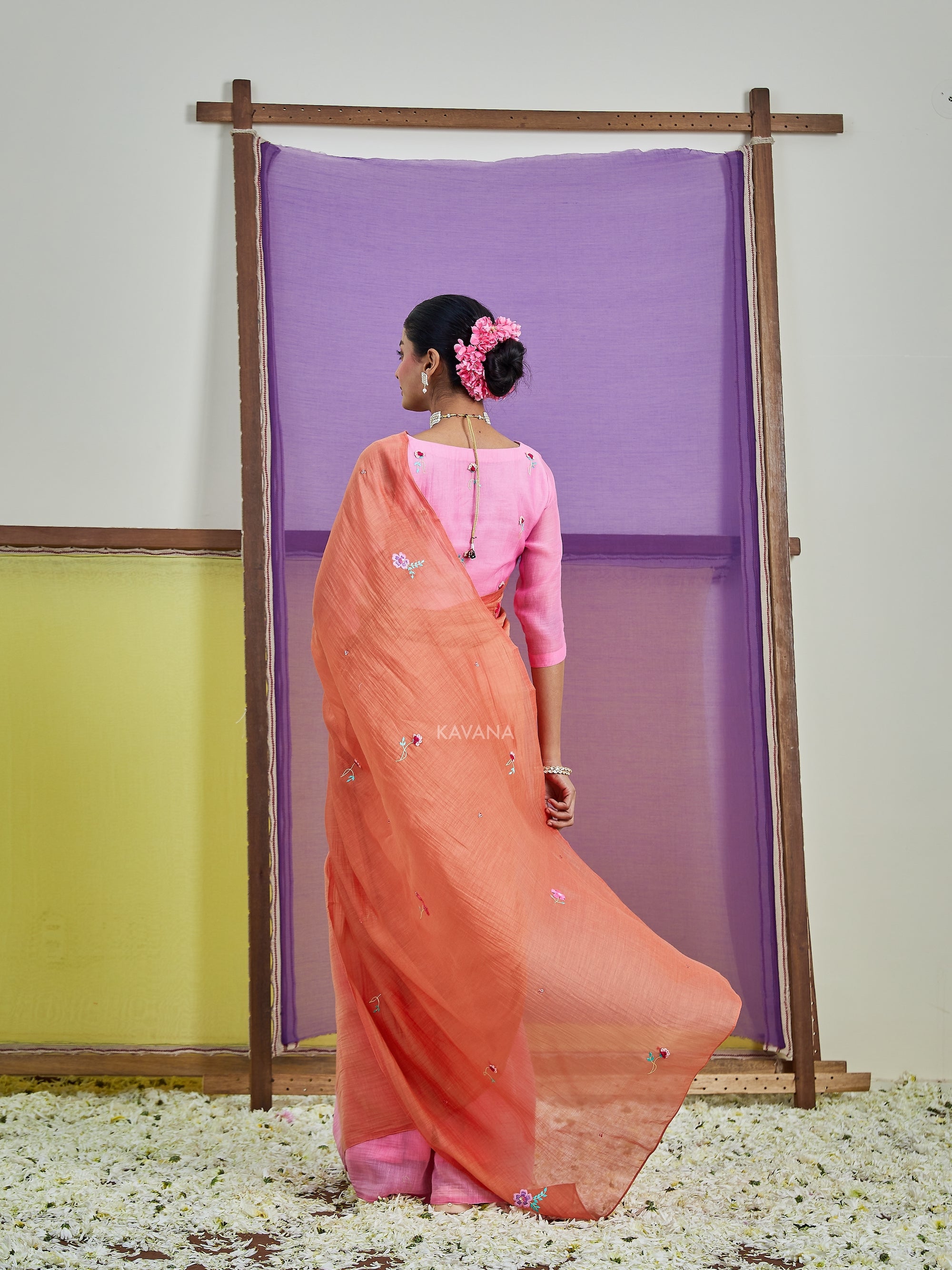 Suman Chanderi Sari