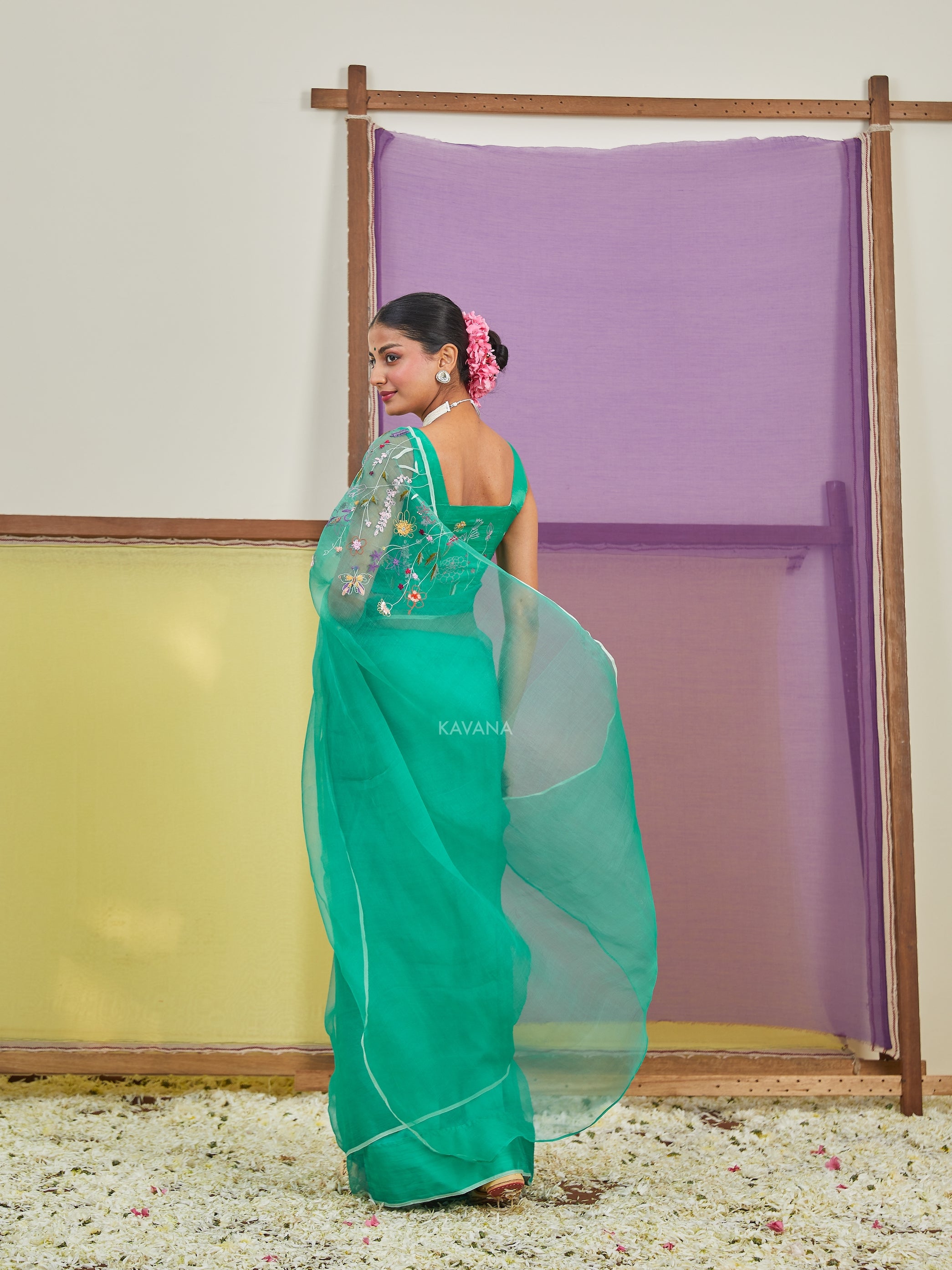 Harit Silk Organza Sari