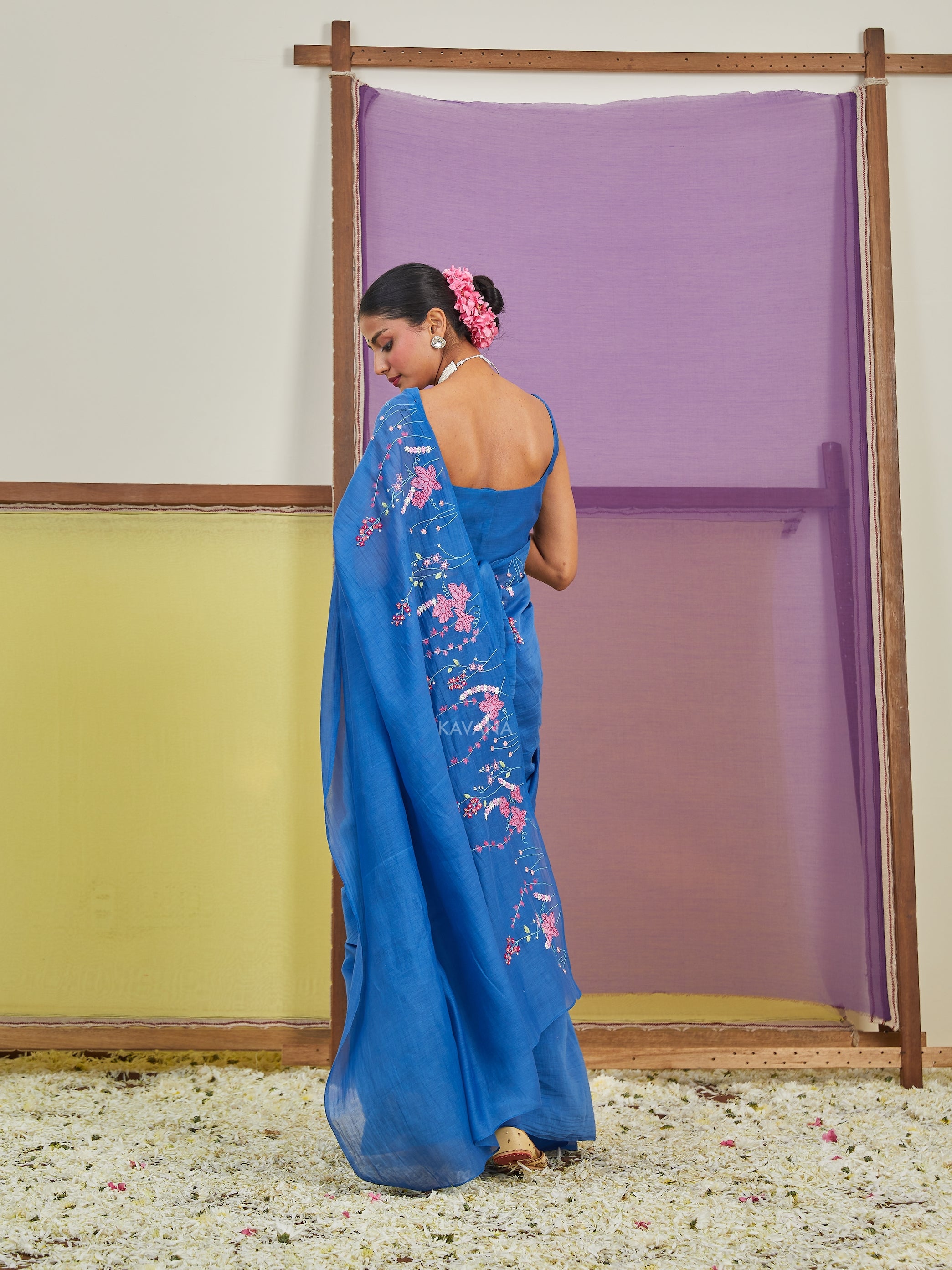 Neelam Chanderi Sari