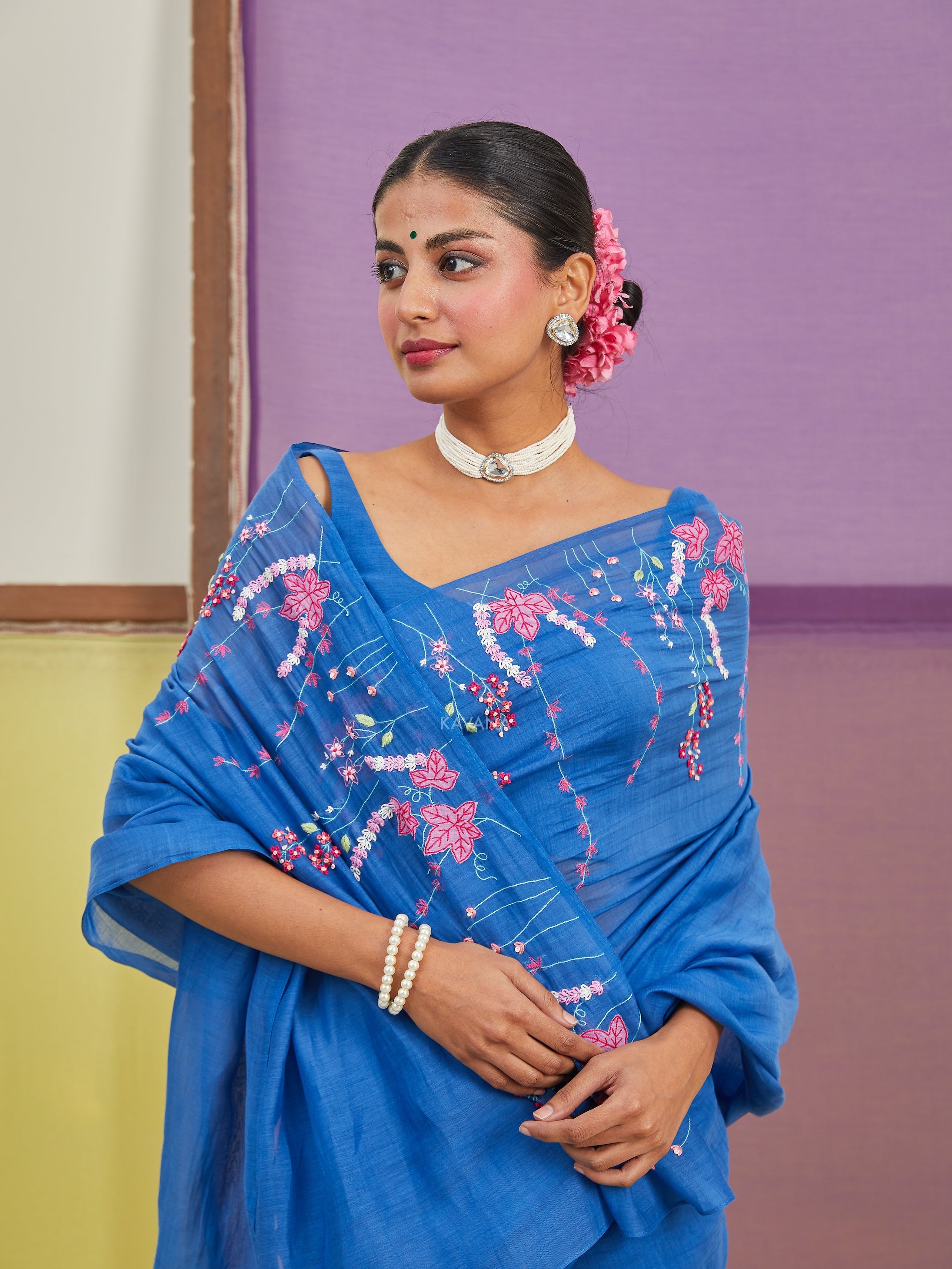 Neelam Chanderi Sari