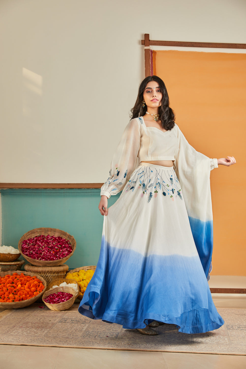 Amber Gold Lehenga Set main image 1