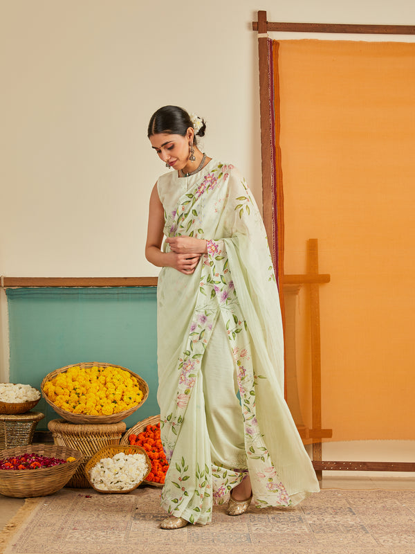 Areej Chanderi Sari