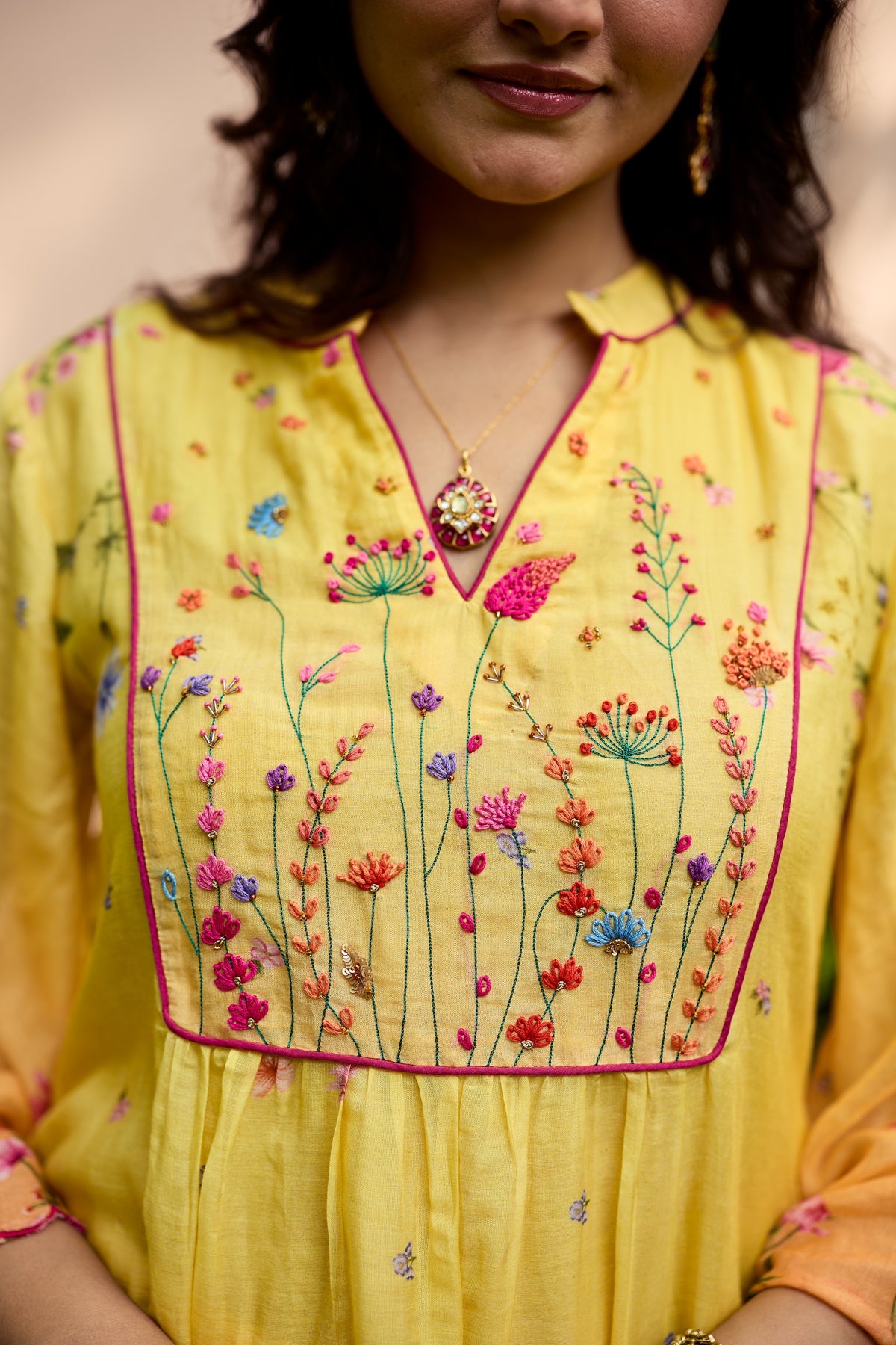 Zarin Chanderi Kurta Set