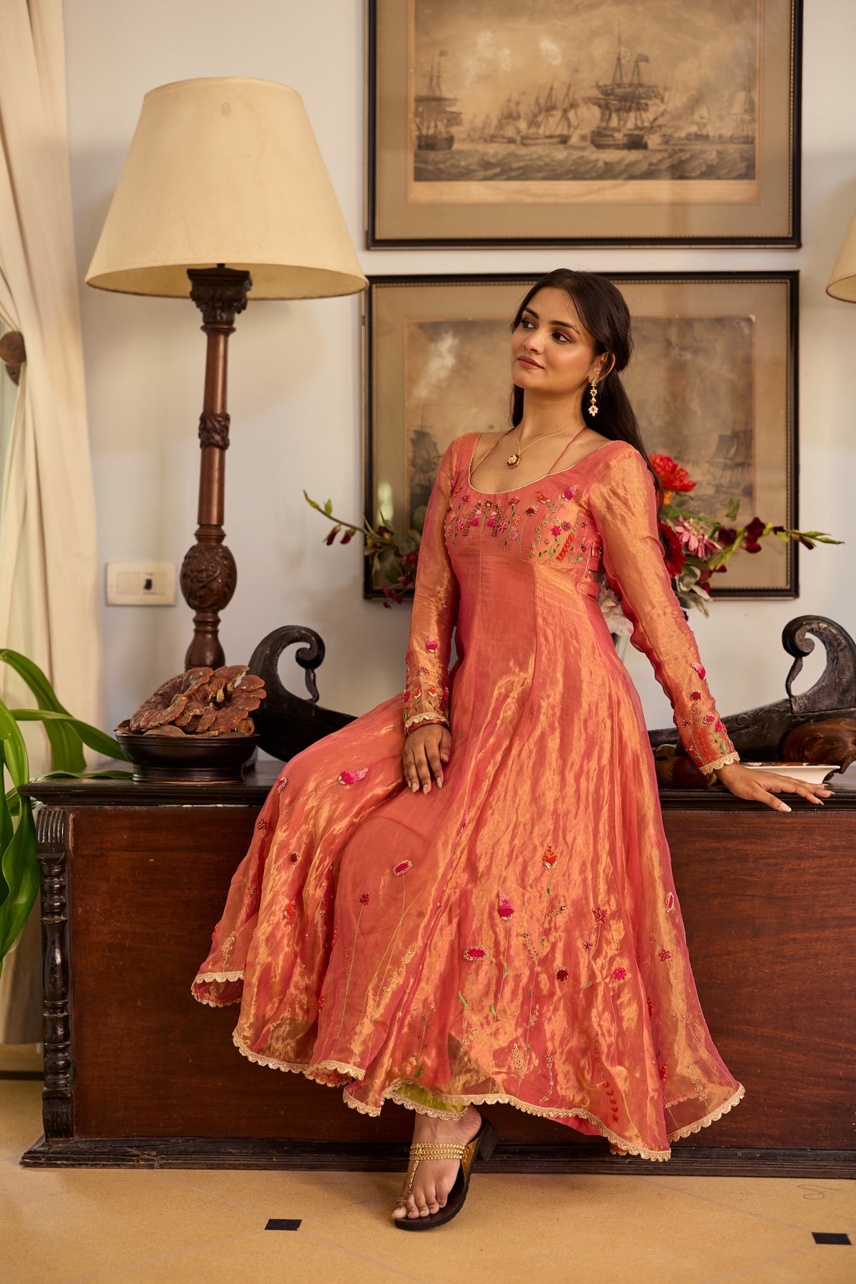 Isha Silk TIssue Kurta Set