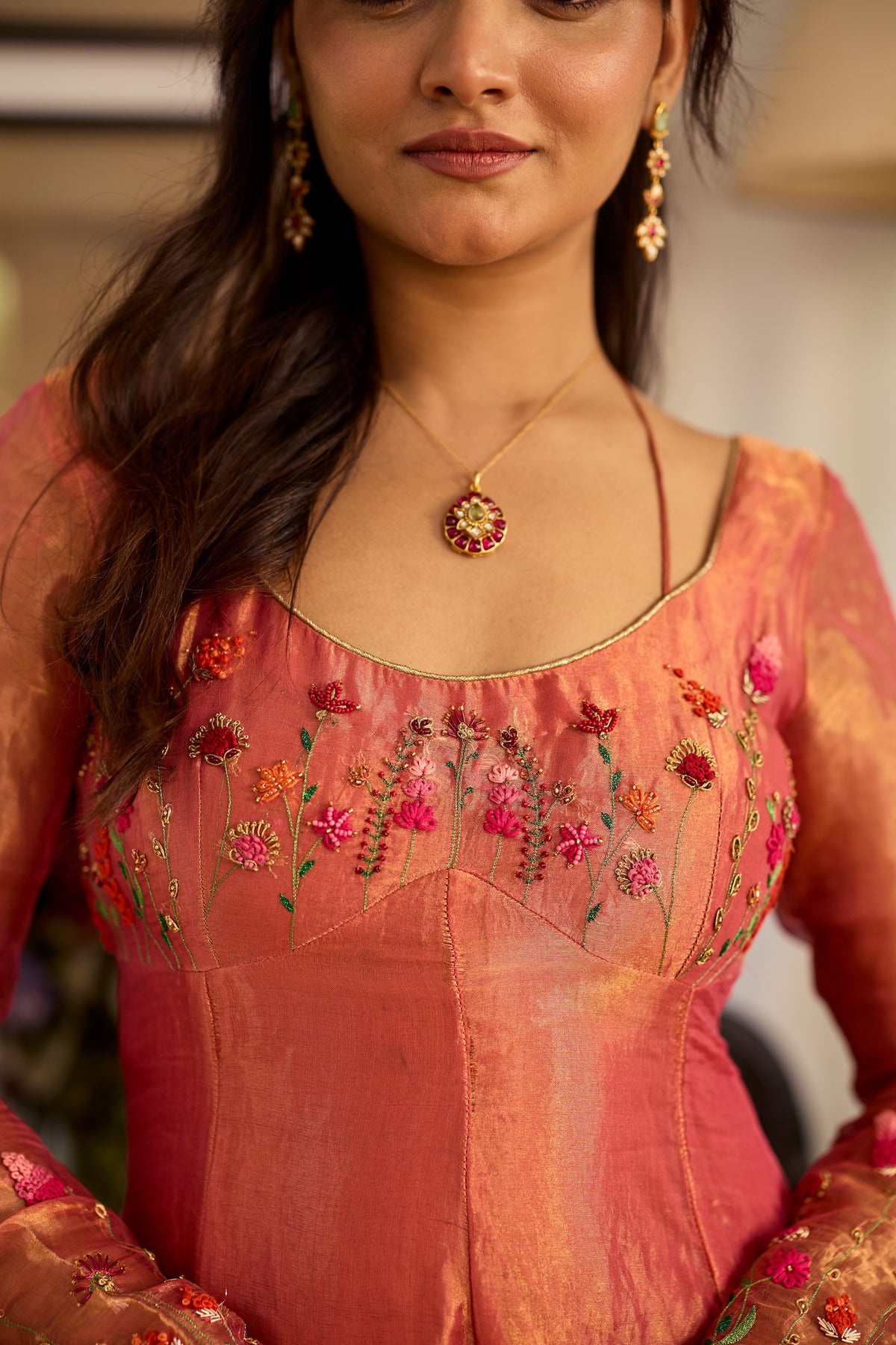 Isha Silk TIssue Kurta Set