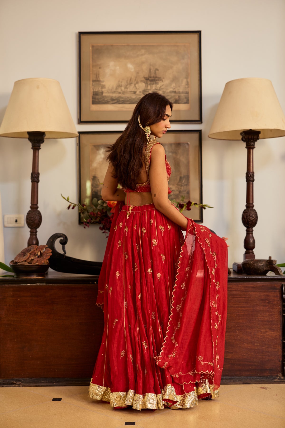 Mehr Chanderi Lehenga Set