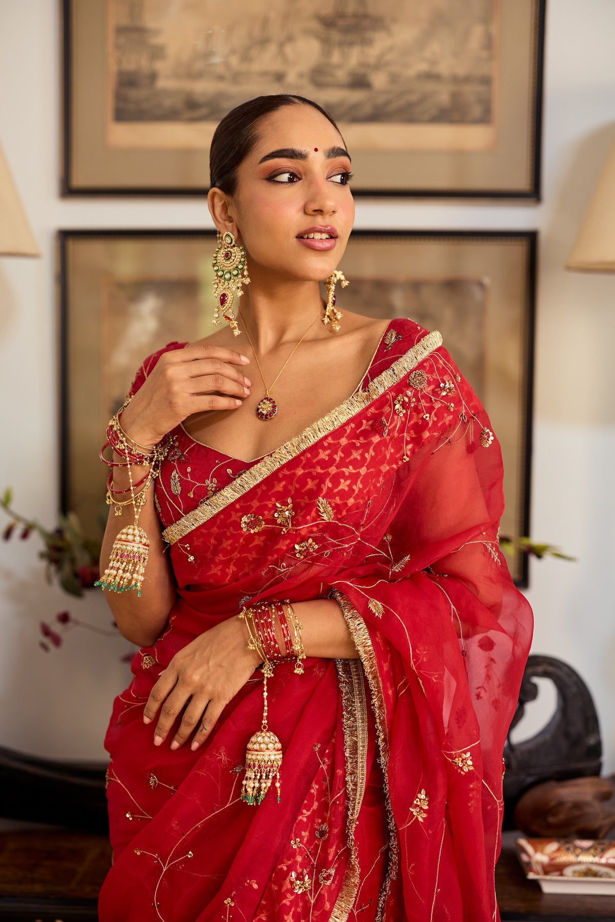 Mehr Organza Sari