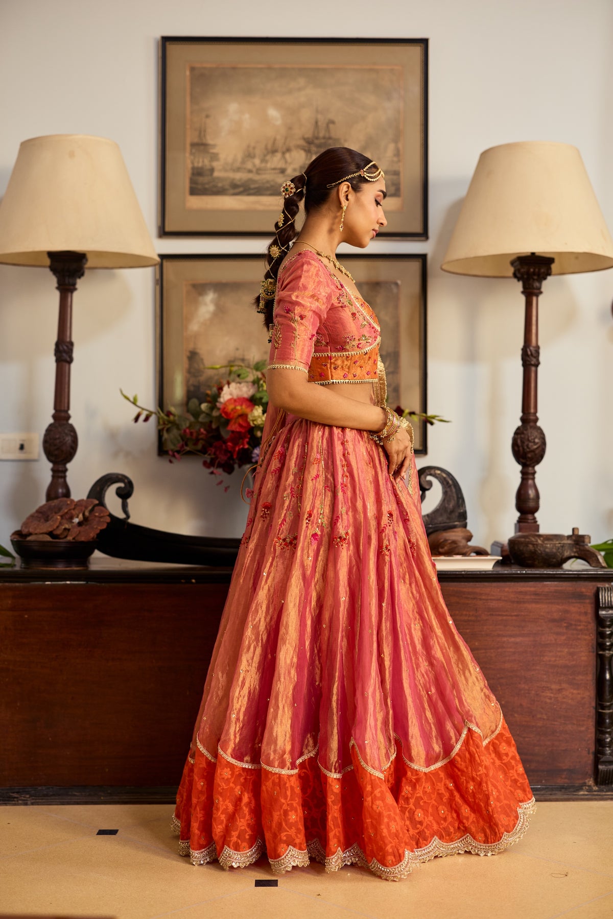Varahi Silk Tissue Lehenga Set