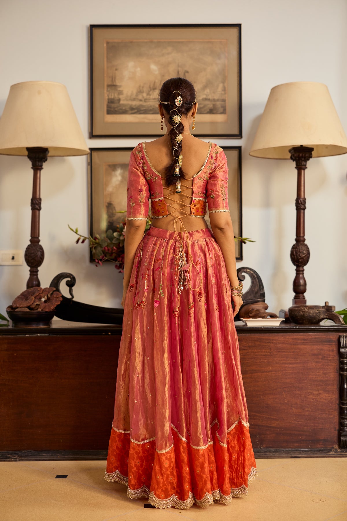 Varahi Silk Tissue Lehenga Set