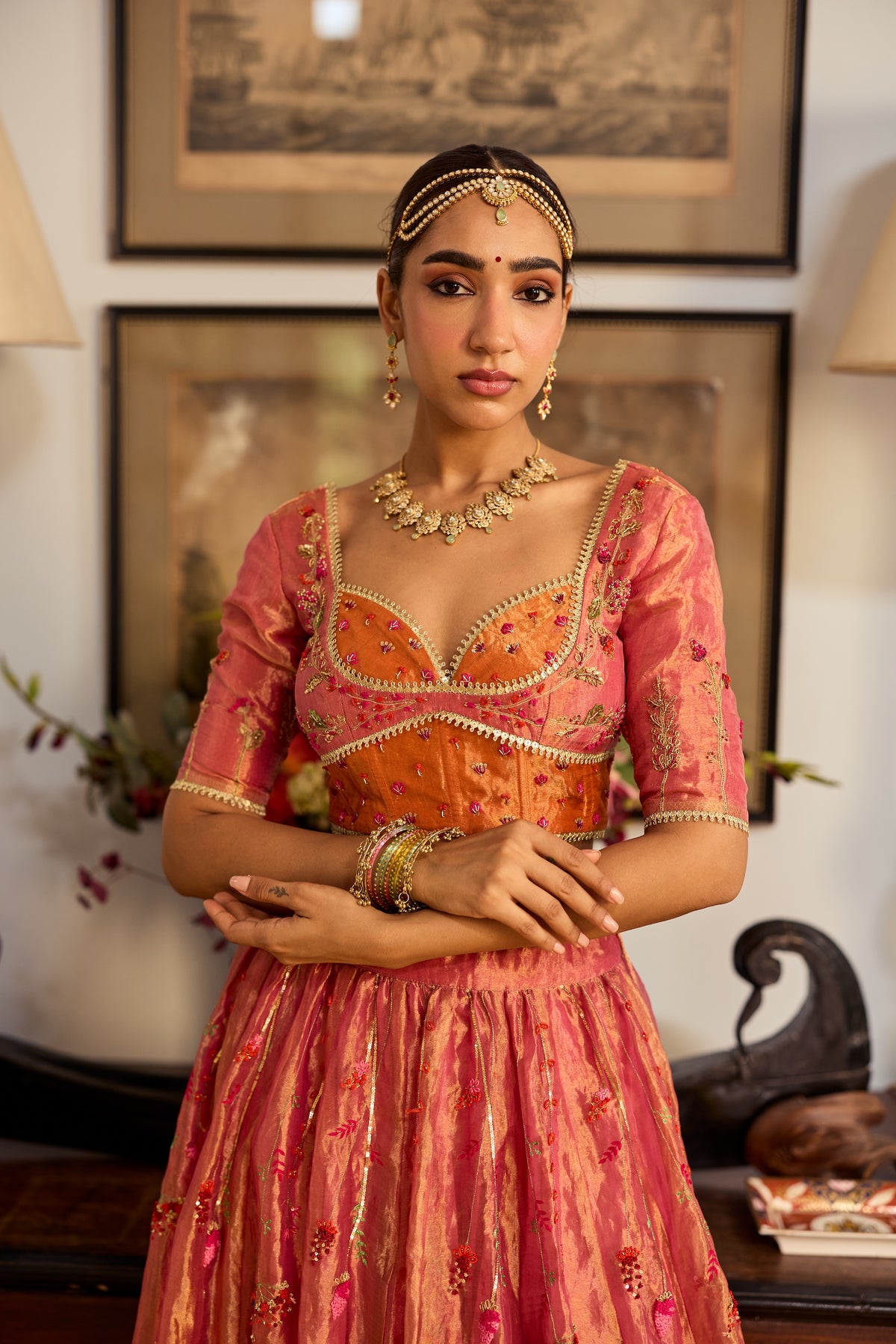 Varahi Silk Tissue Lehenga Set