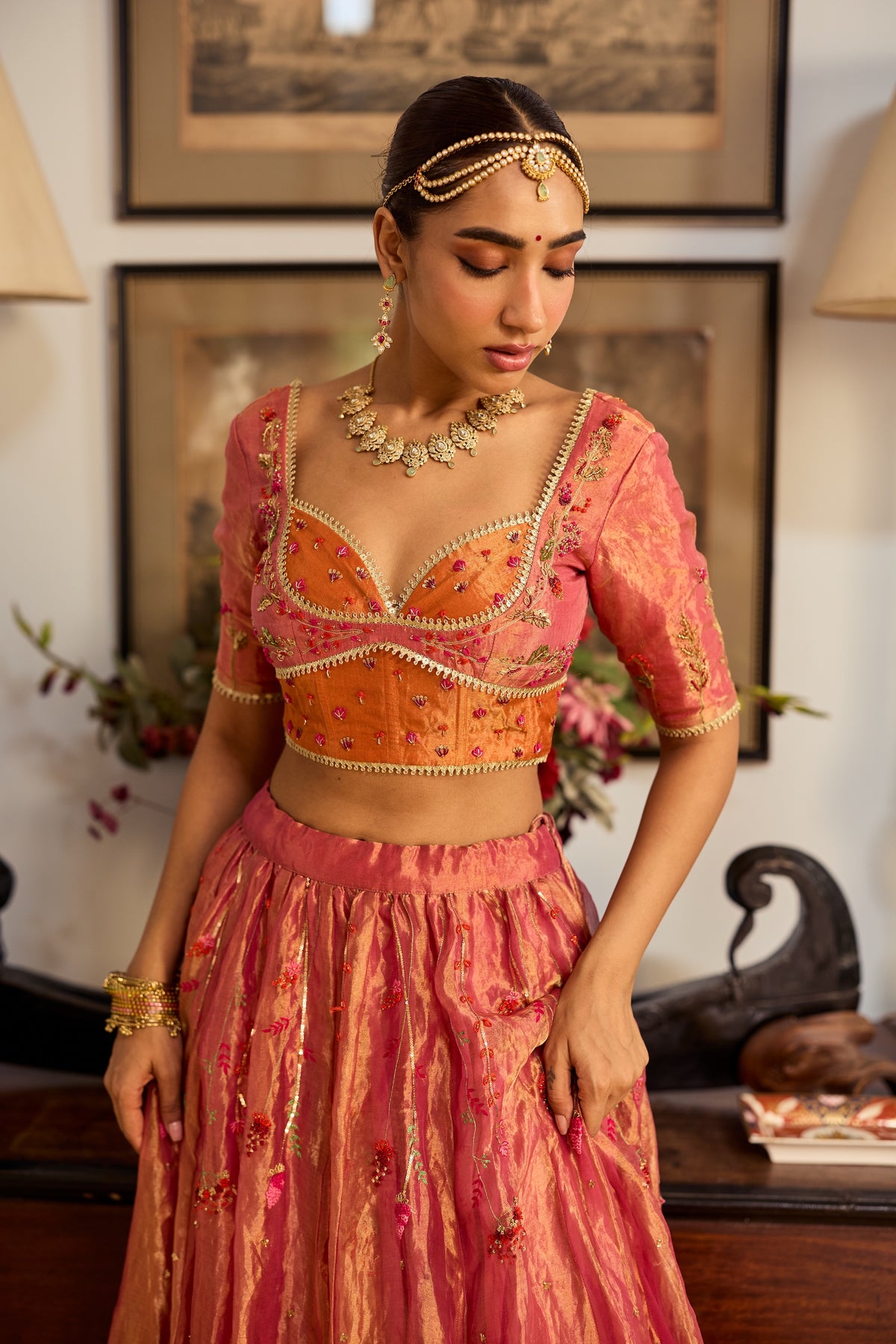 Varahi Silk Tissue Lehenga Set