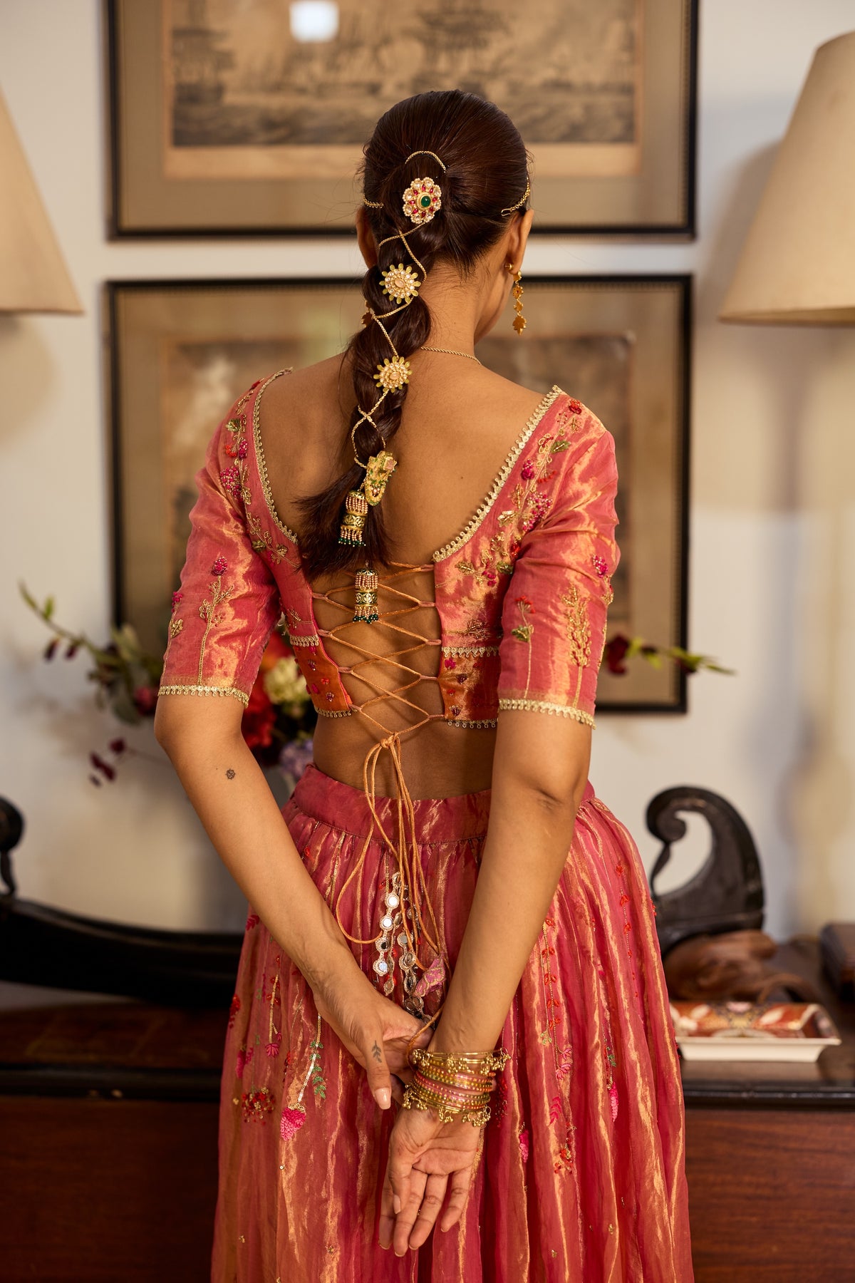 Varahi Silk Tissue Lehenga Set